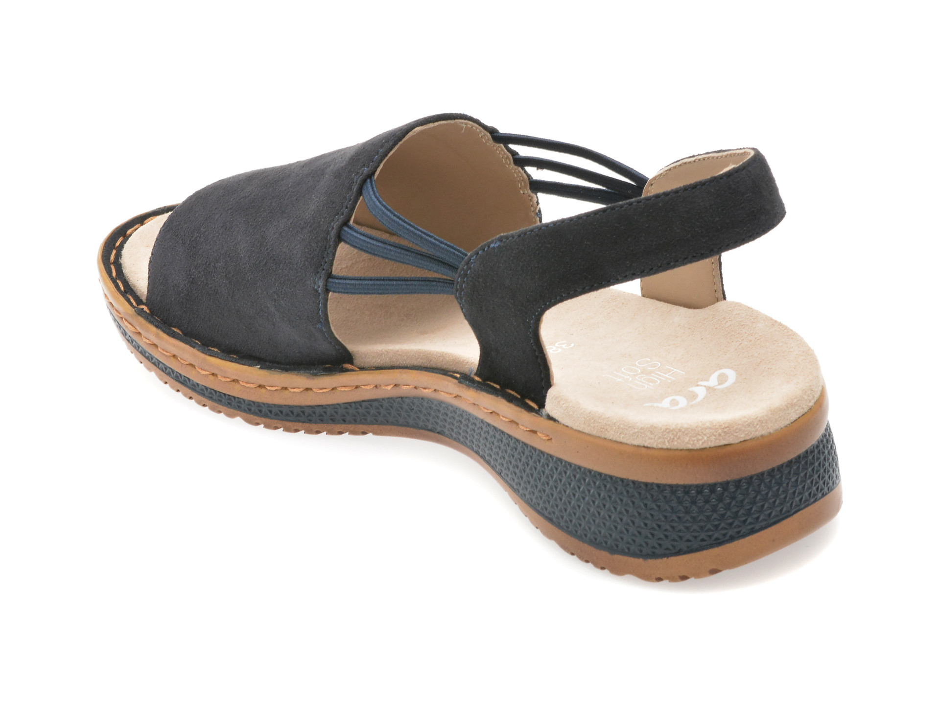 Sandale ARA bleumarin, 29005, din piele intoarsa