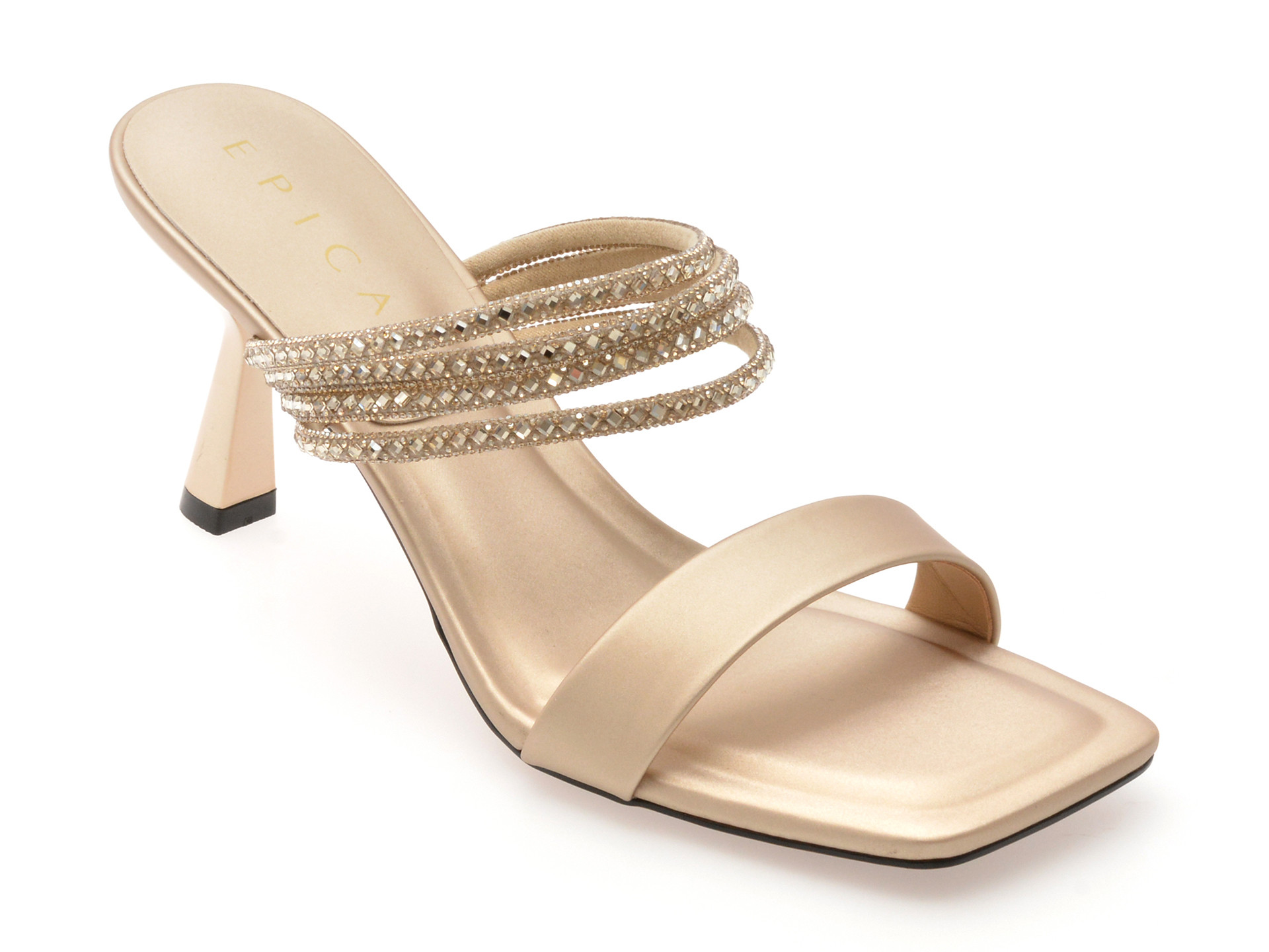 Papuci EPICA aurii, 2367, din piele ecologica