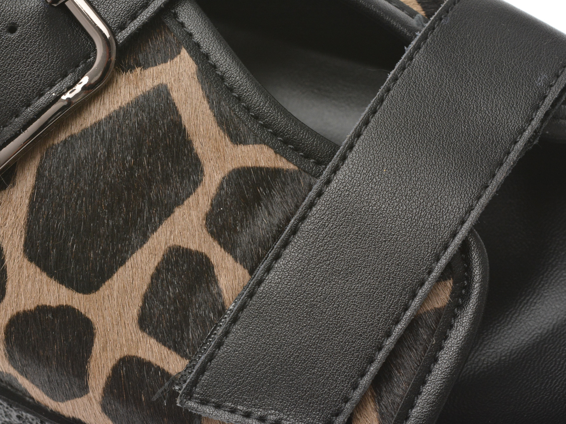 Papuci EPICA negri, 1350C20, din piele naturala