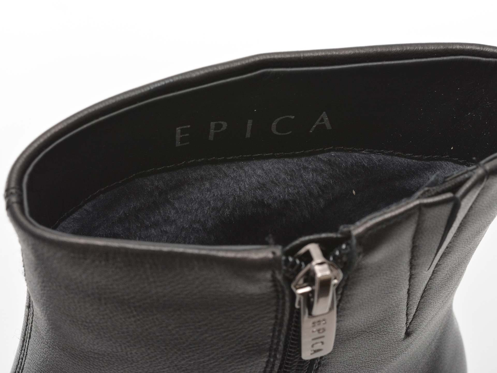 Ghete EPICA negre, 202752, din piele naturala