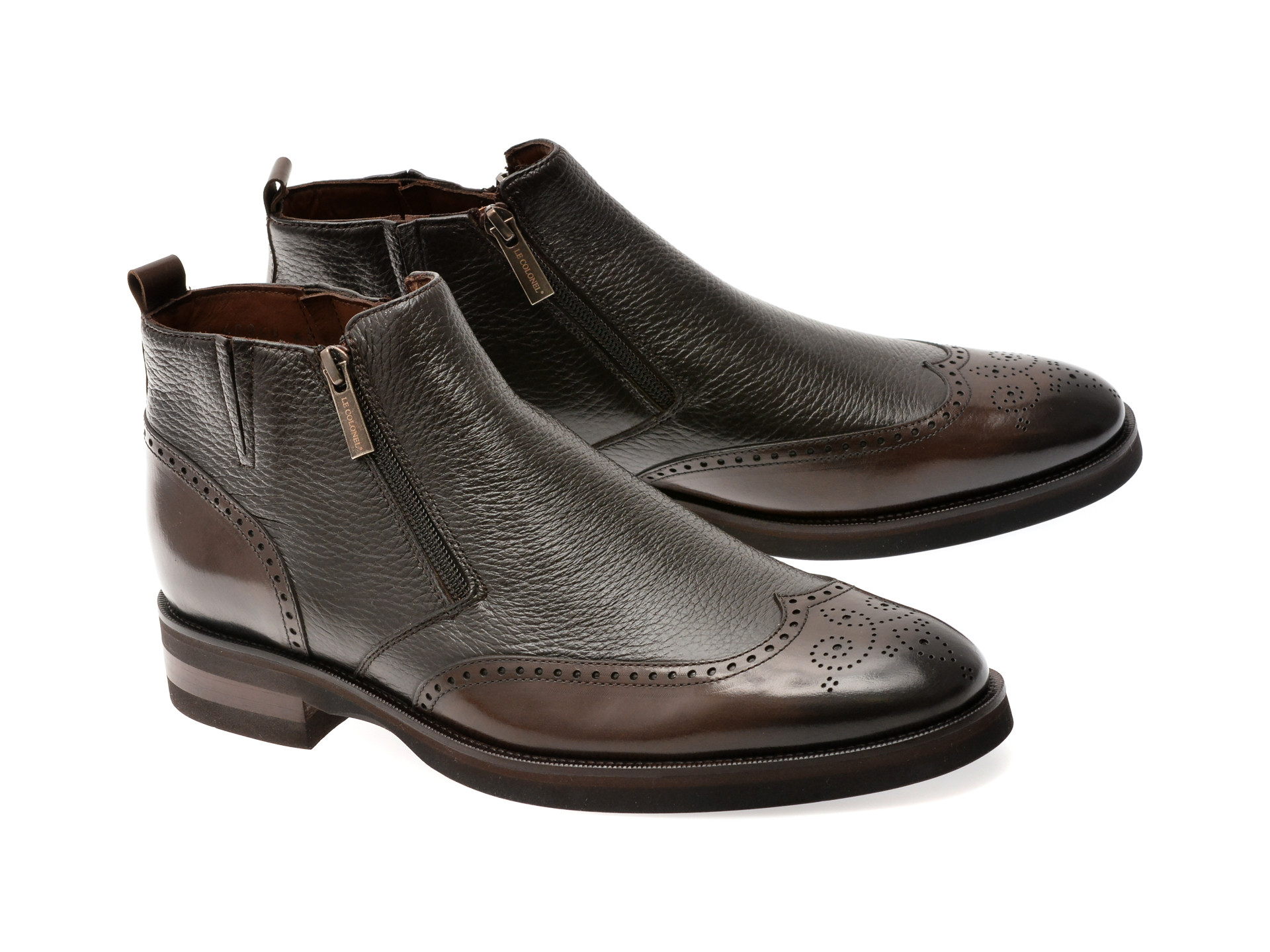 Ghete elegante LE COLONEL maro, 40940, din piele naturala