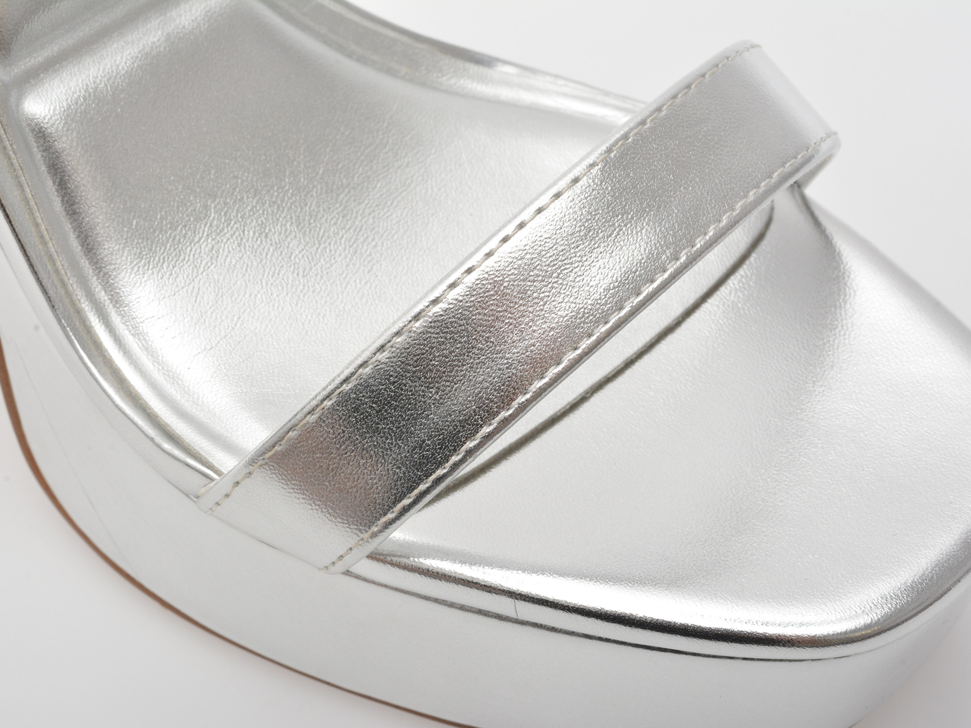 Sandale elegante ALDO argintii, VALALANNON 040, din piele ecologica