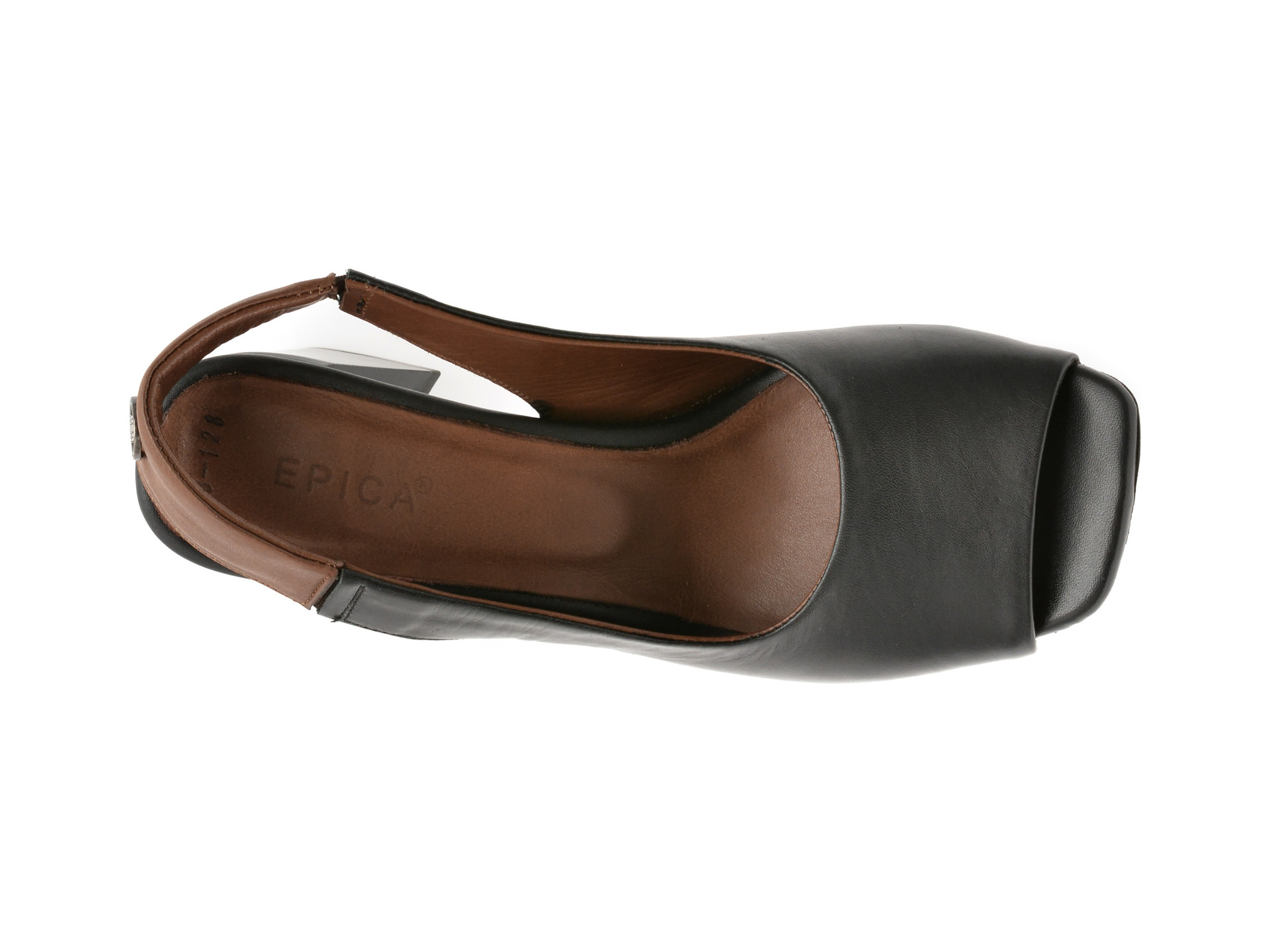 Sandale EPICA negre, 532258, din piele naturala