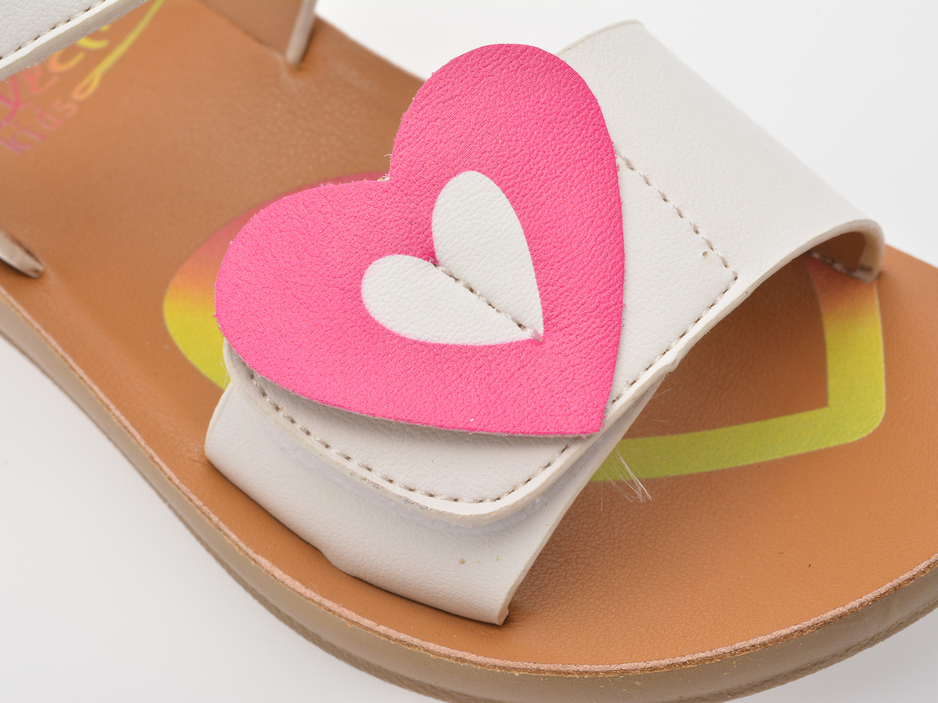 Sandale SELECTION KIDS albe, 82948, din piele ecologica