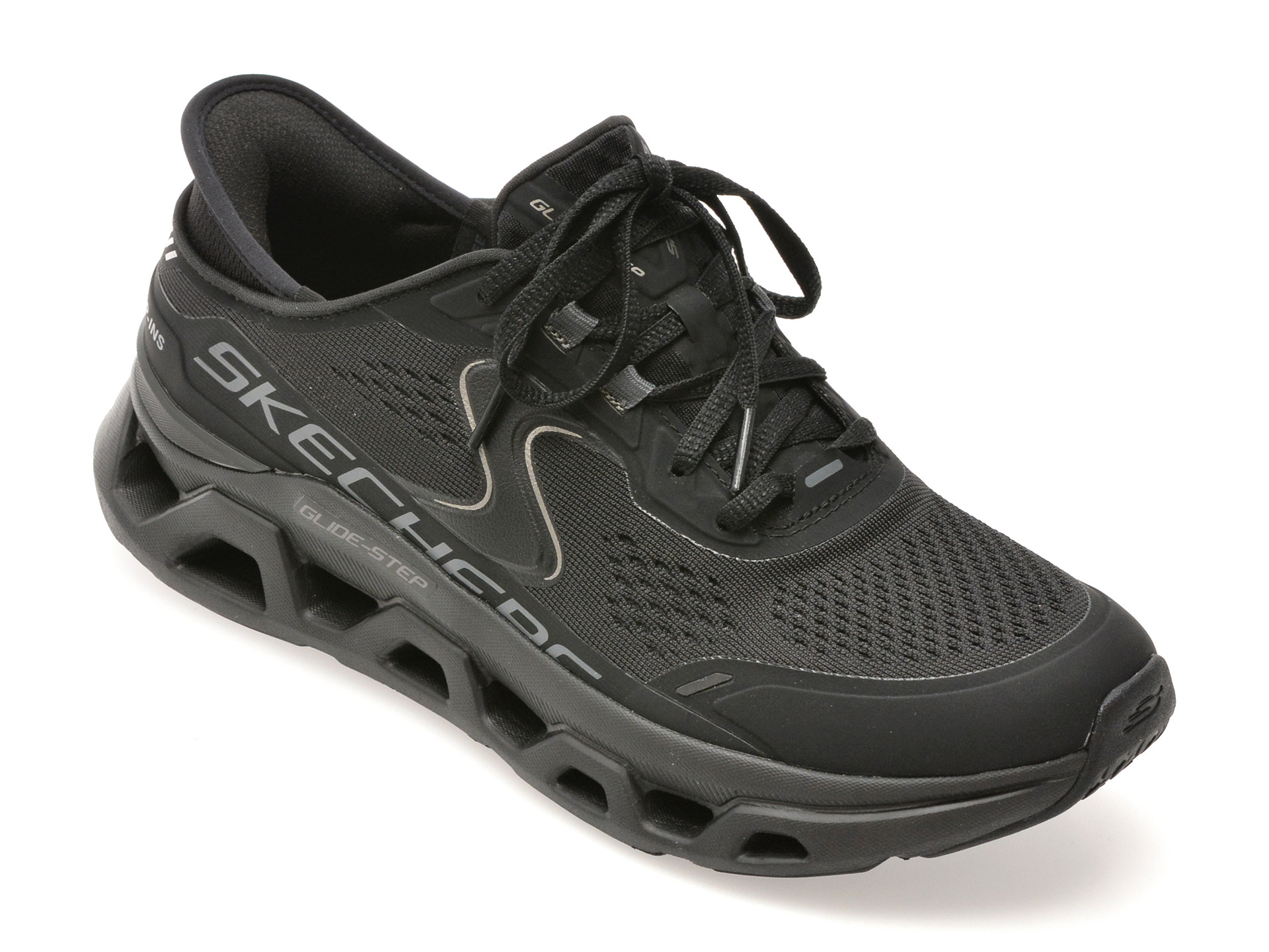 Pantofi sport SKECHERS negri, GLIDE-STEP ALTUS, din material textil