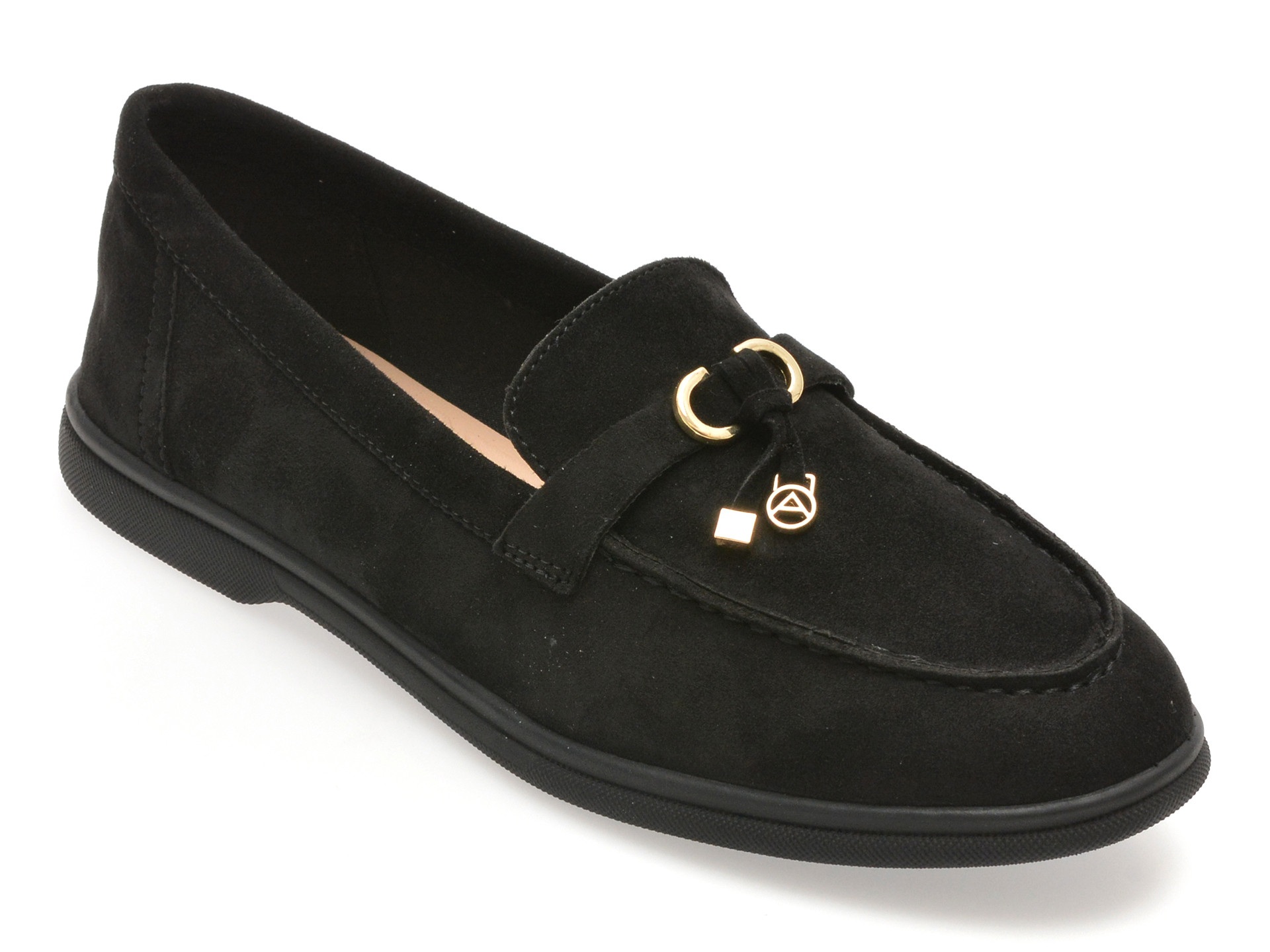 Mocasini ALDO negri, CRERAS-IN 004, din piele intoarsa