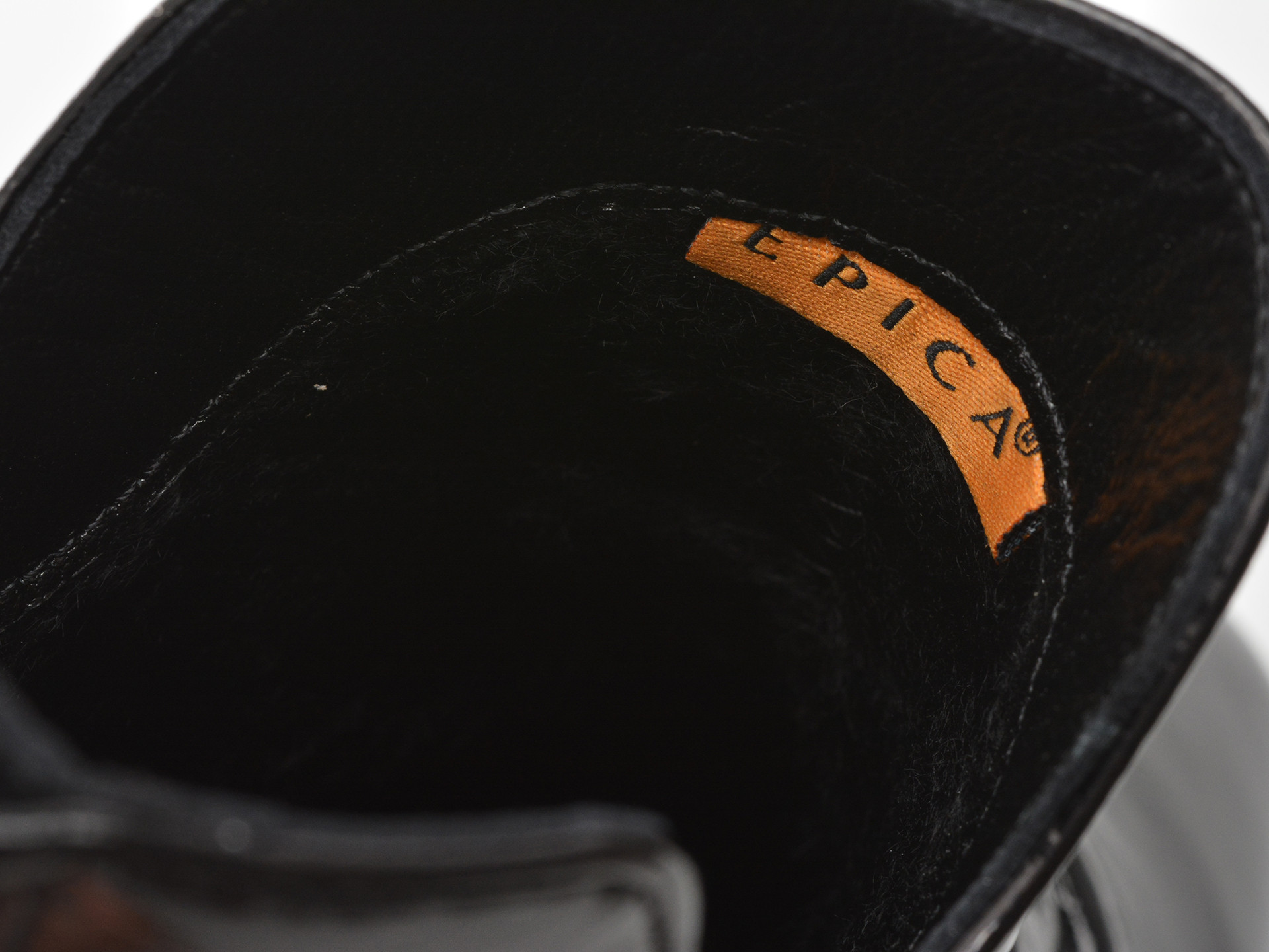 Ghete EPICA negre, 531227, din piele naturala lacuita