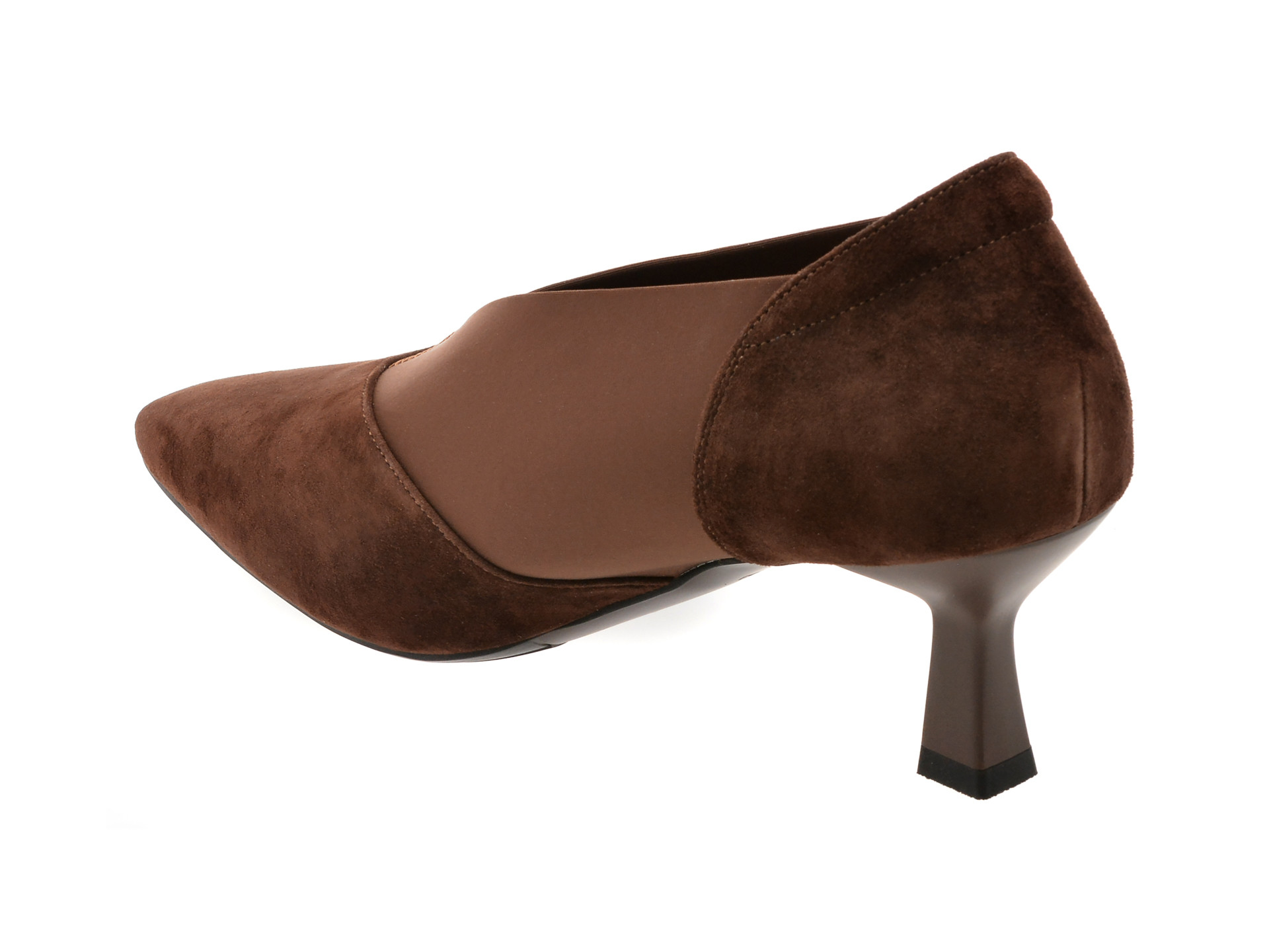 Pantofi eleganti EPICA maro, 3D7535, din piele intoarsa si material textil