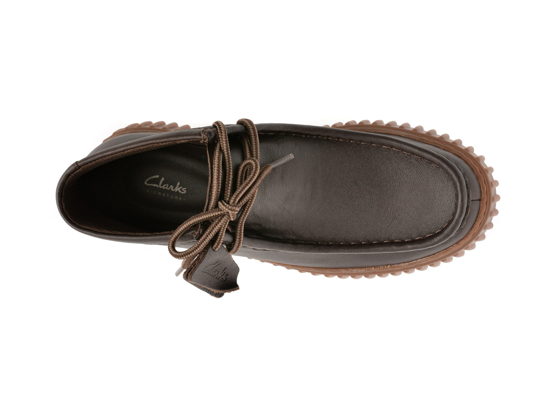 Ghete CLARKS maro, TORHILL HI, din piele naturala