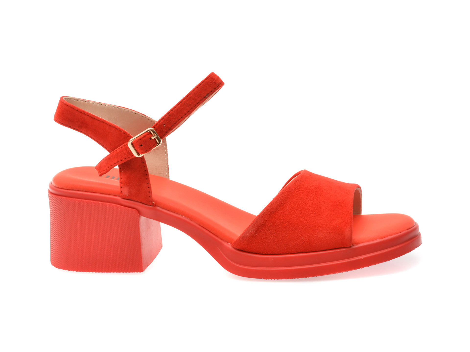 Sandale IMAGE rosii, 2978, din piele intoarsa