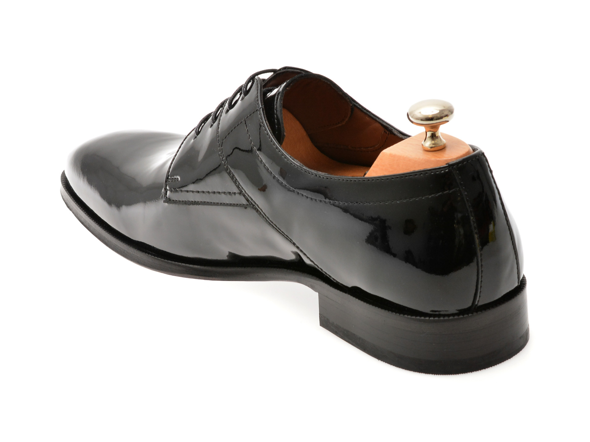 Pantofi eleganti LE COLONEL negri, 48496, din piele naturala lacuita