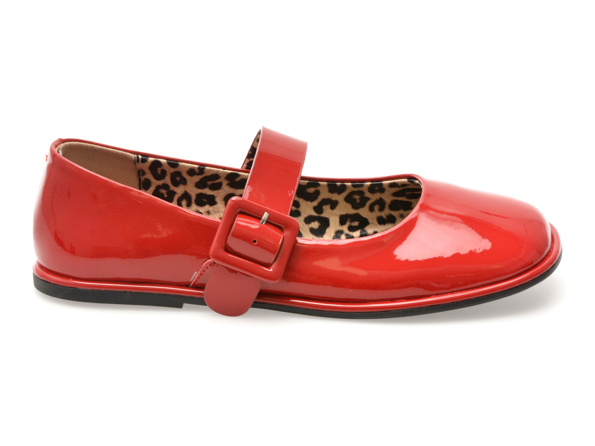 Balerini EPICA rosii, 82211, din piele naturala lacuita