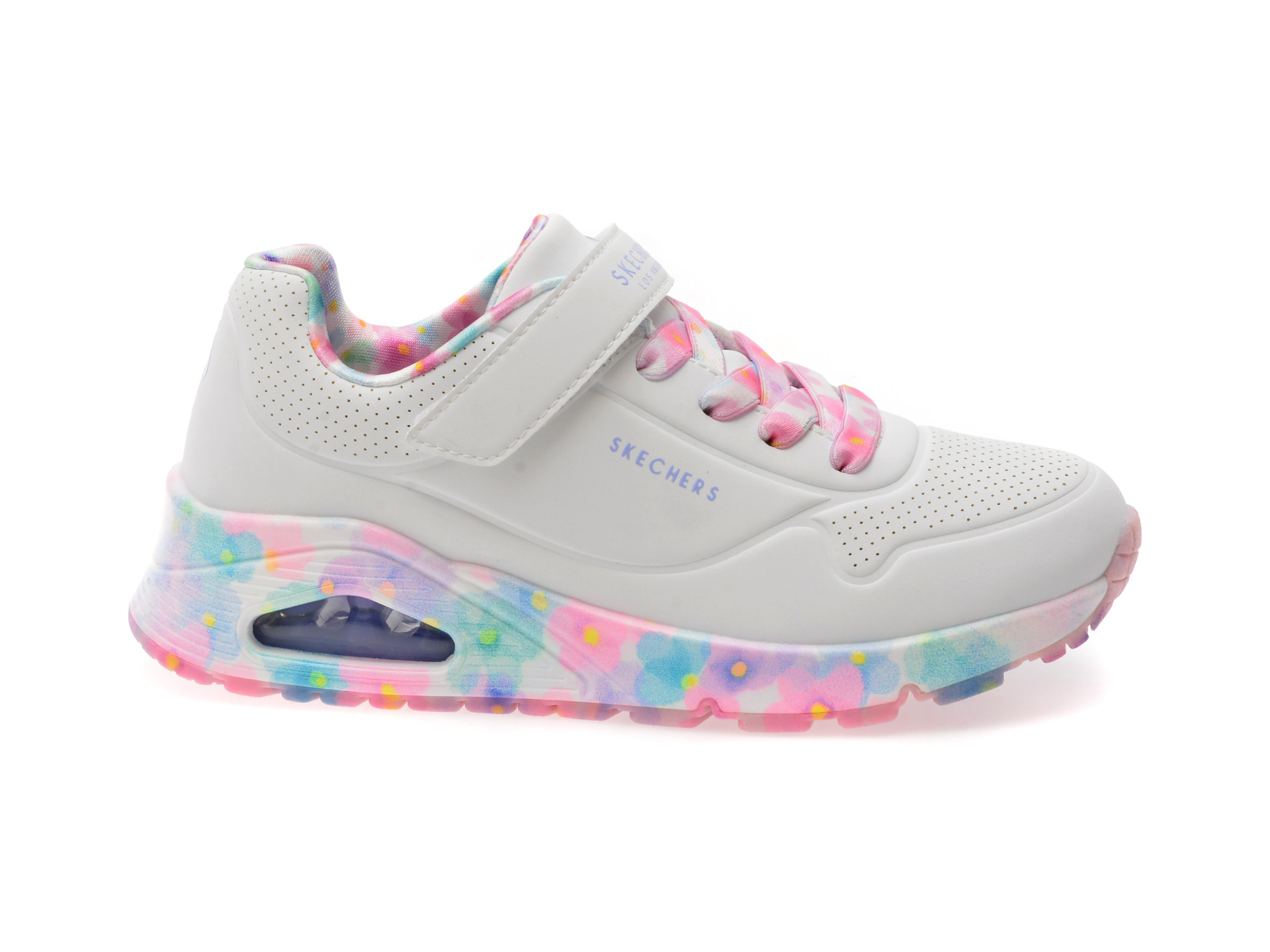 Pantofi sport SKECHERS albi, UNO GEN1, din piele ecologica