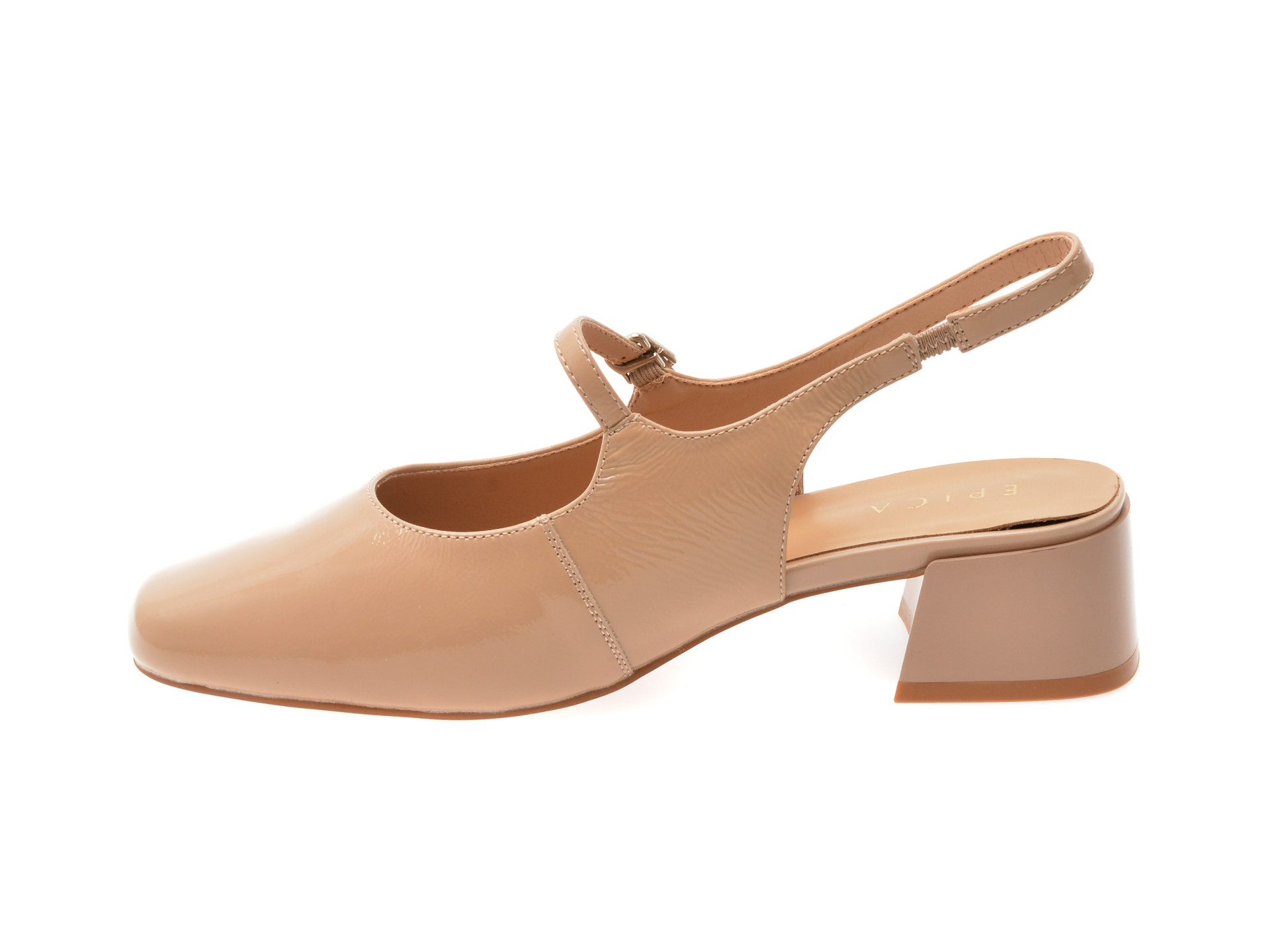 Pantofi EPICA nude, 1228H28, din piele naturala lacuita