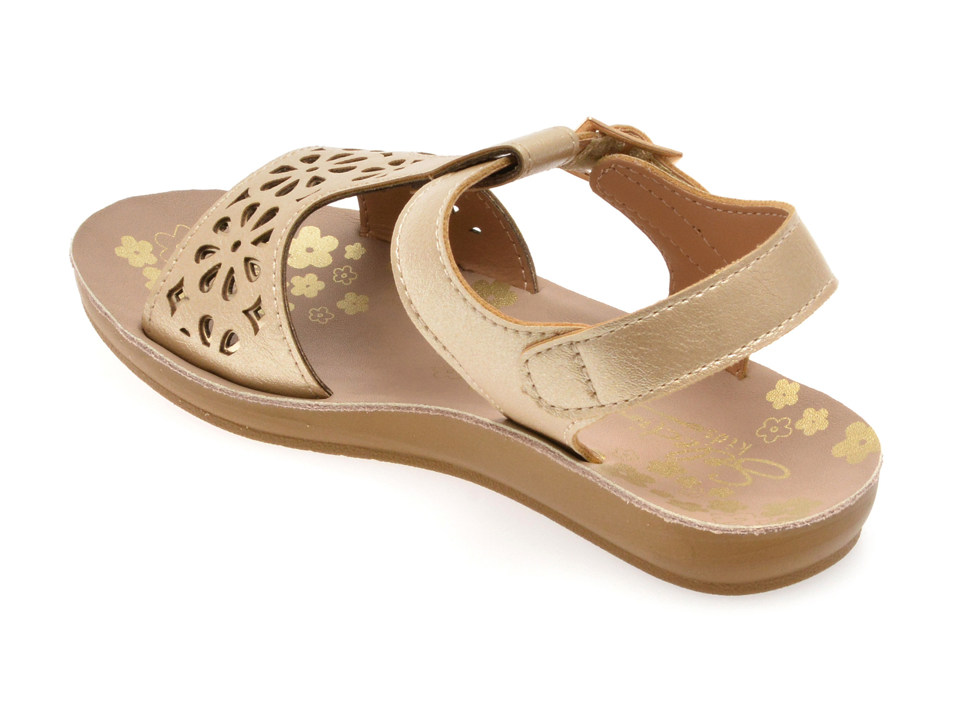 Sandale SELECTION KIDS aurii, 82949, din piele ecologica
