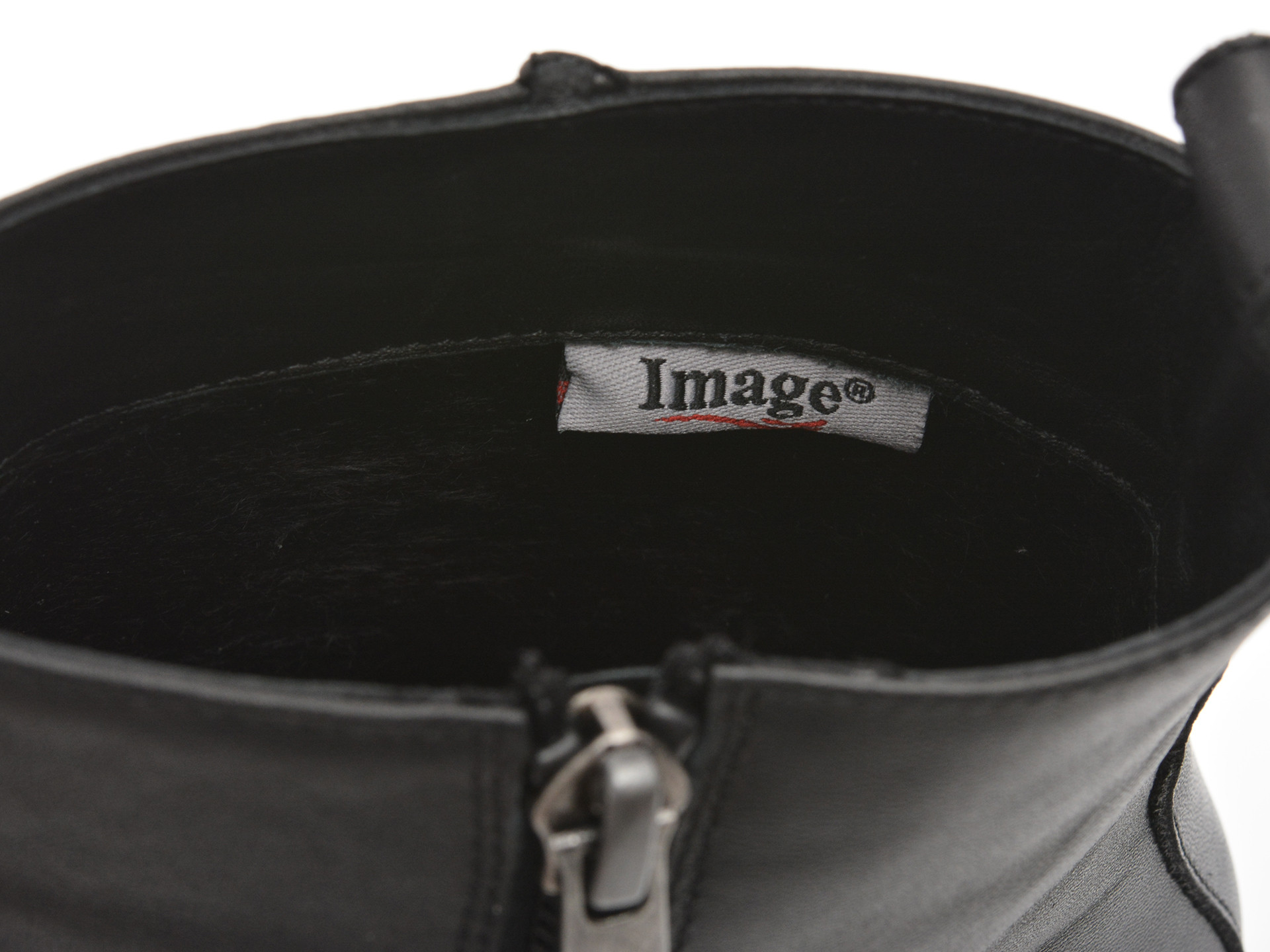 Ghete IMAGE negre, 208300, din piele naturala