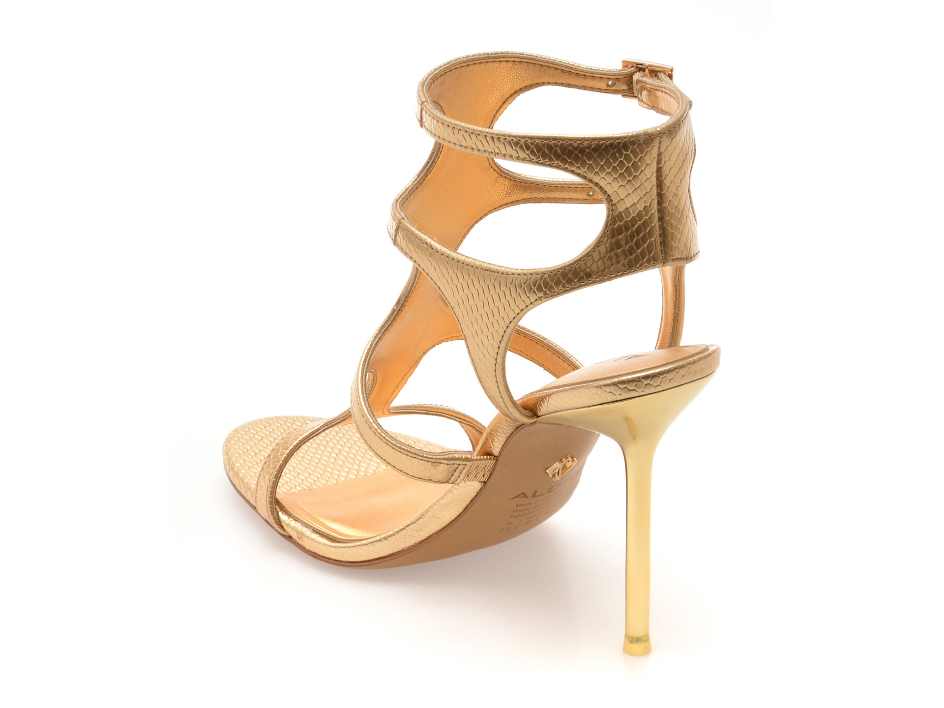 Sandale elegante ALDO aurii, QUINTINA 711, din piele ecologica