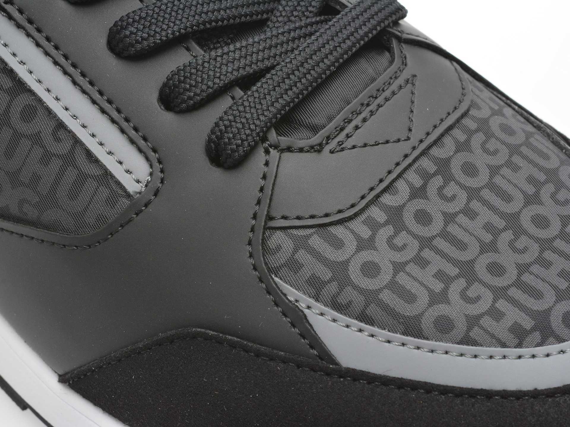 Pantofi sport HUGO negri, 6205, din material textil