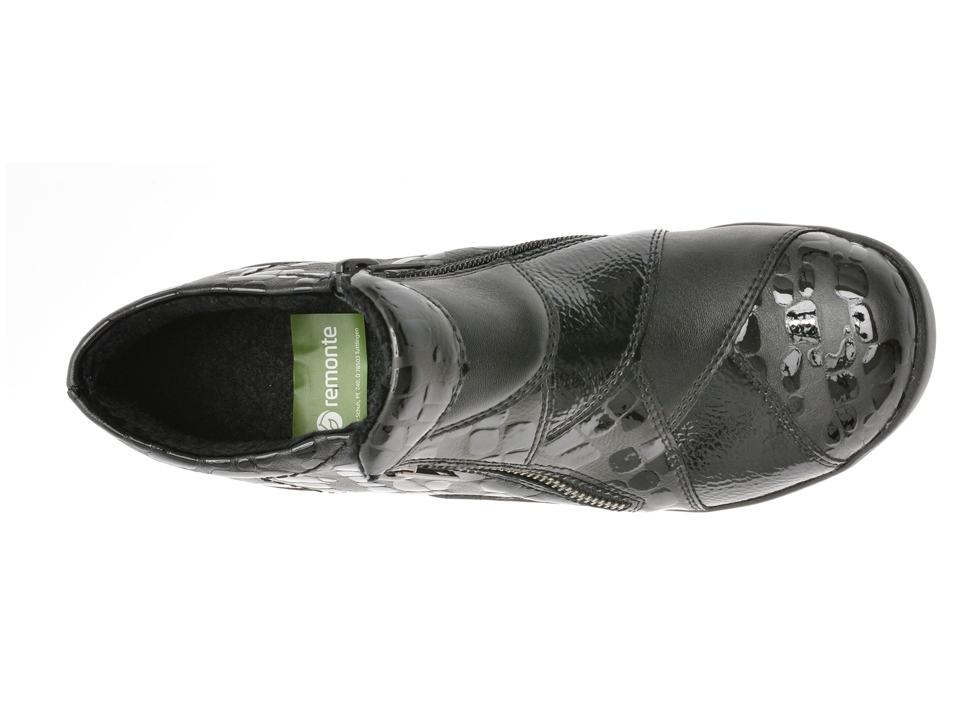 Ghete REMONTE negre, R7674, din piele naturala