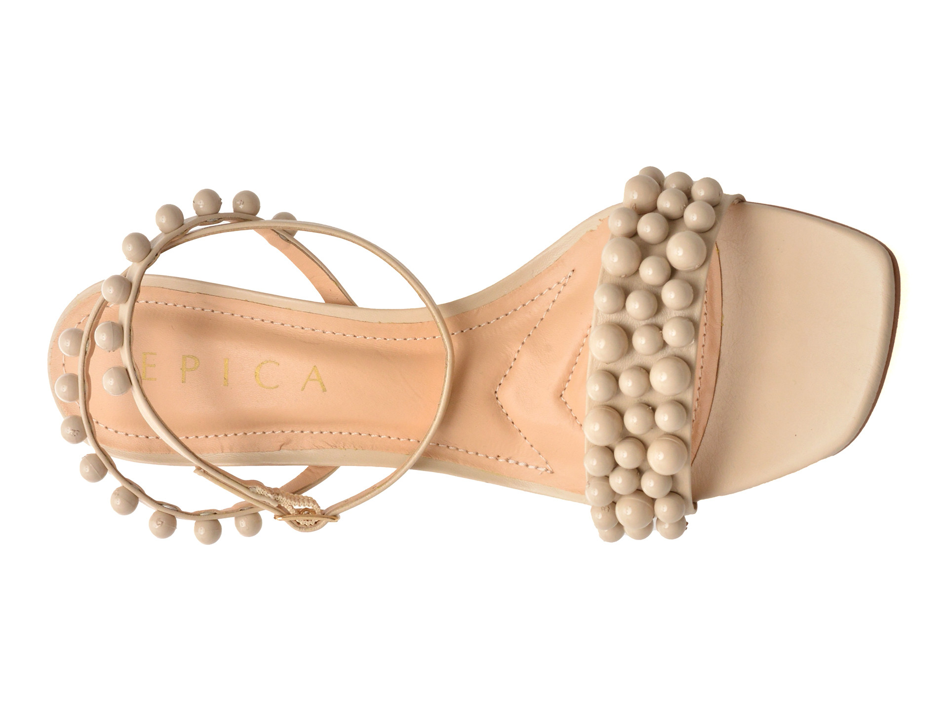 Sandale elegante EPICA nude, 2541001, din piele naturala