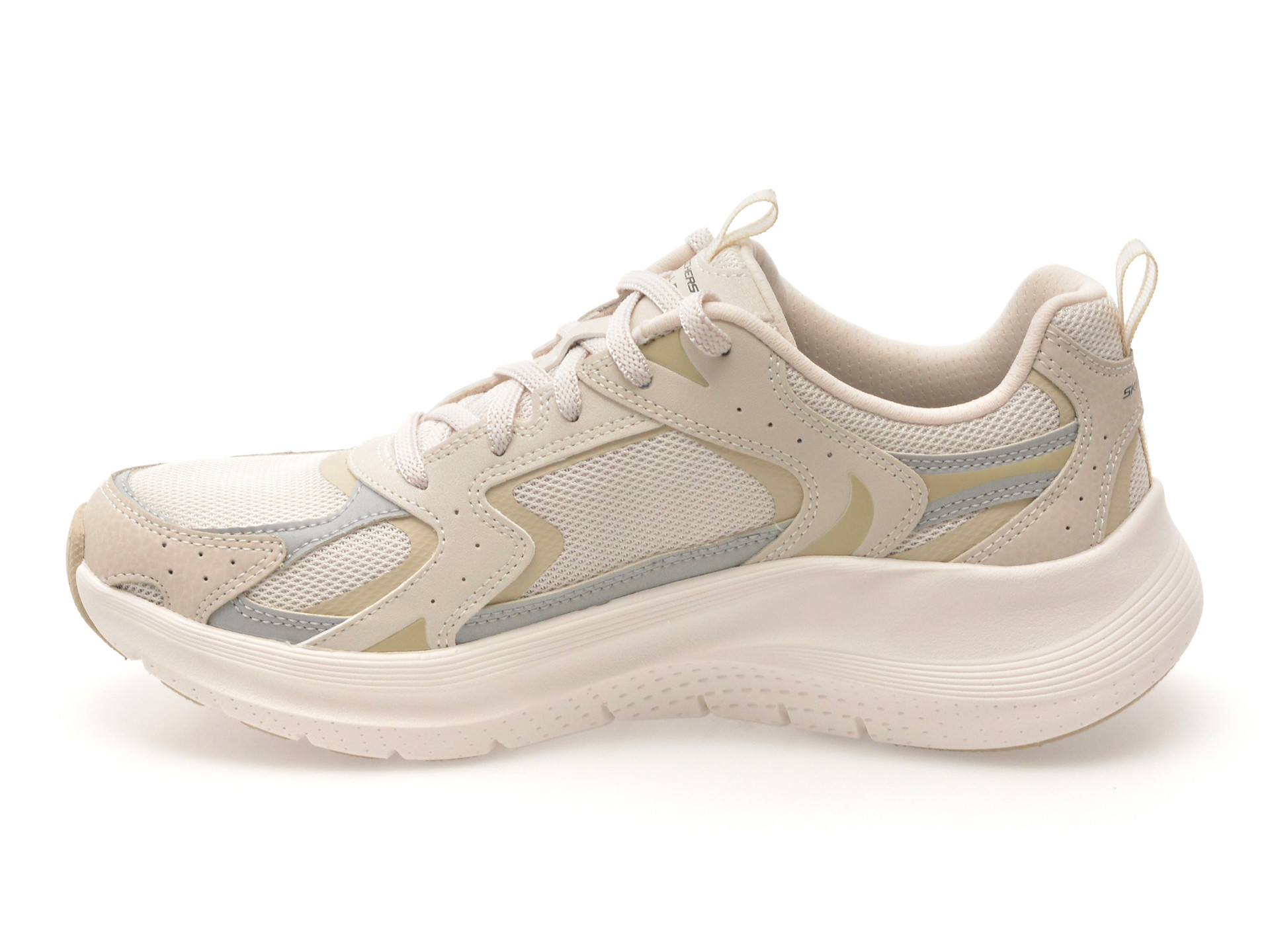 Pantofi sport SKECHERS bej, ARCH FIT 2.0, din material textil