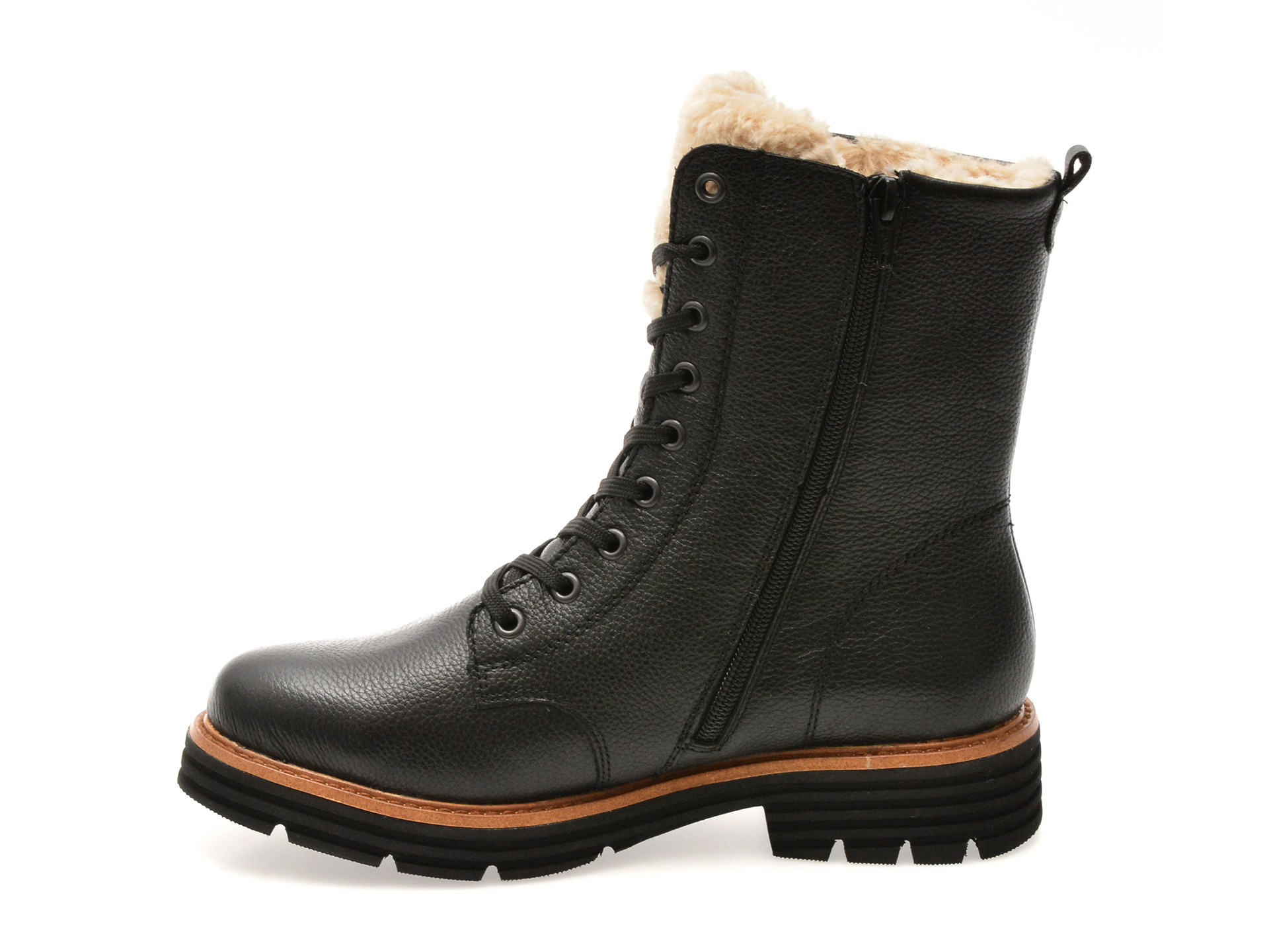 Bocanci REMONTE negri, D3A73, din piele naturala