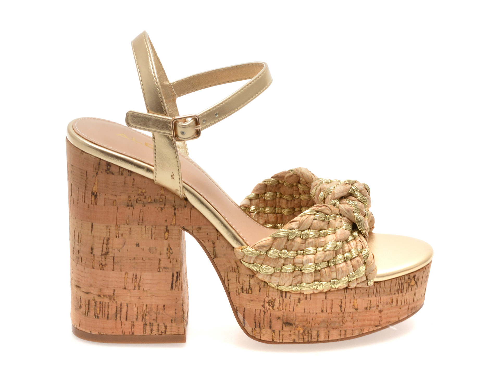 Sandale ALDO aurii, ULIALDAN 710, din material textil