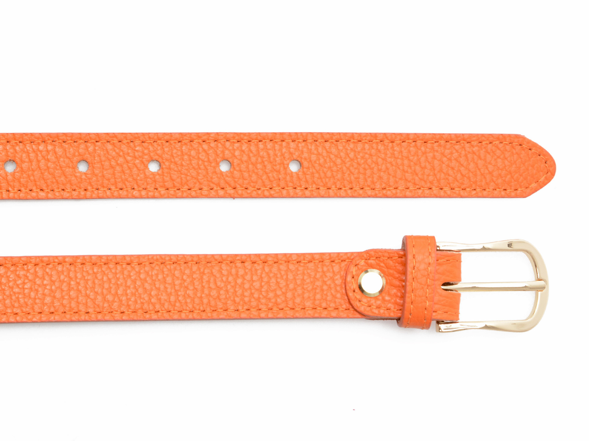 Curea EPICA portocalie, F33, din piele naturala