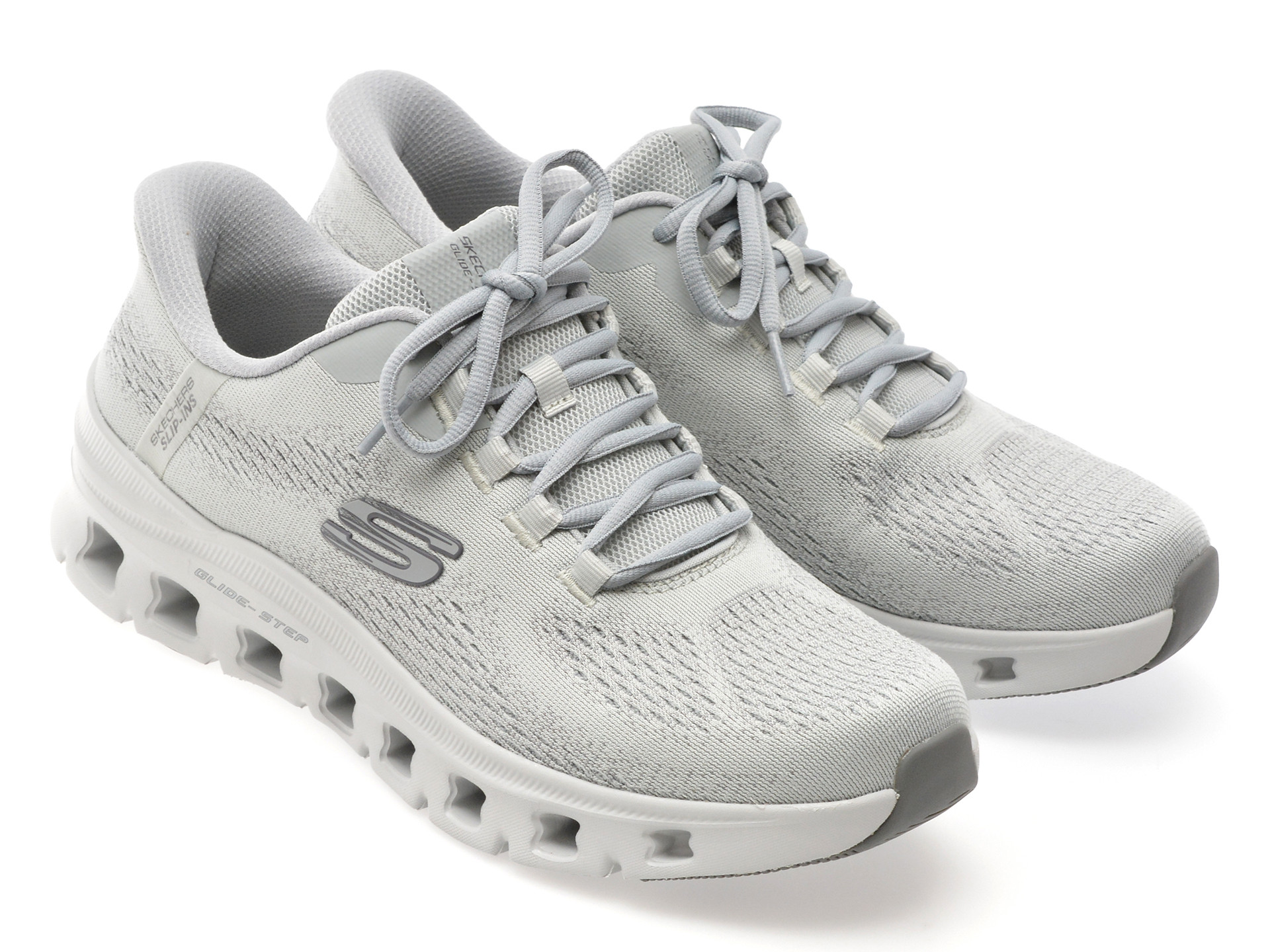 Pantofi sport SKECHERS gri, GLIDE-STEP PRO, din material textil