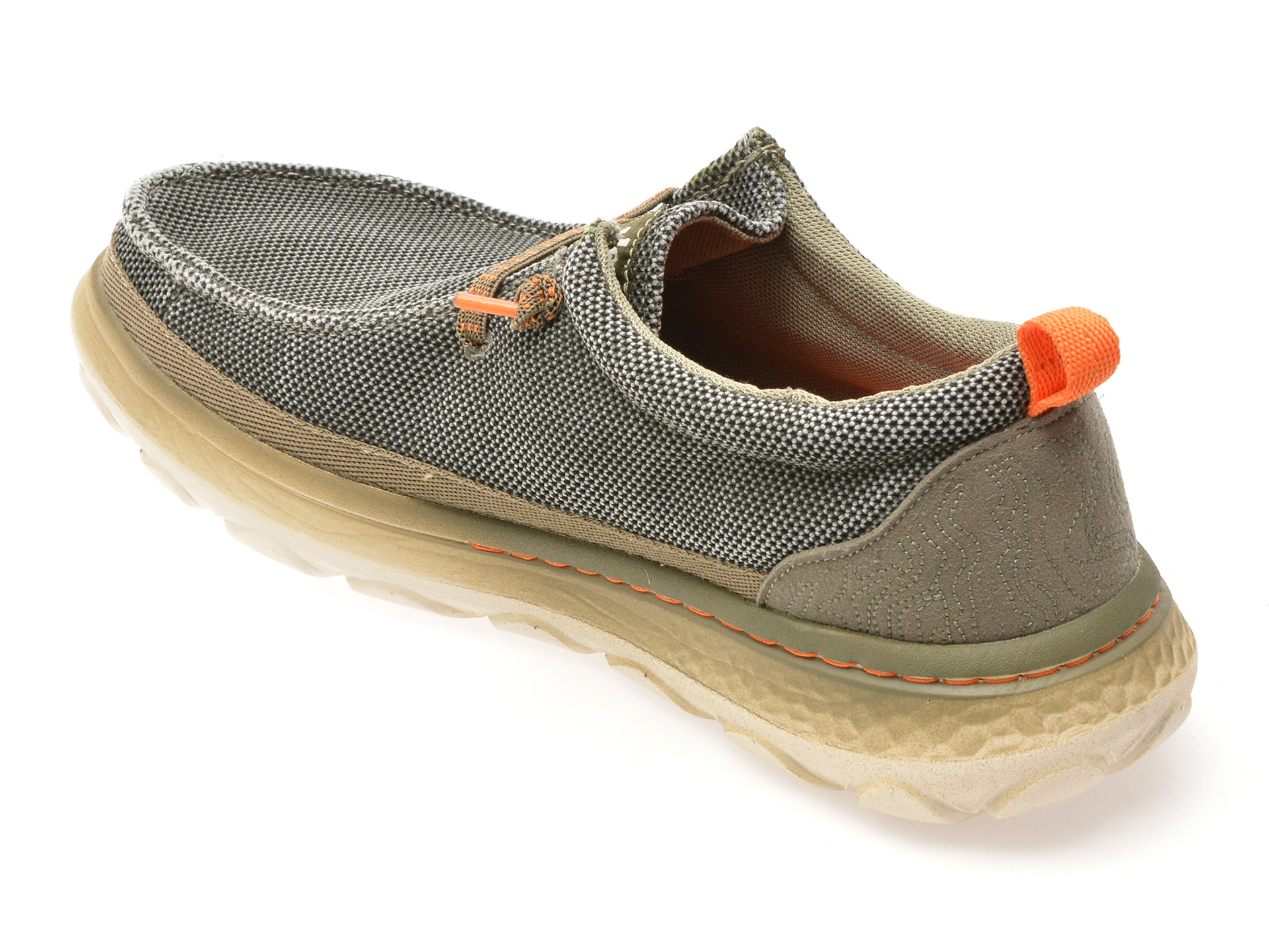 Mocasini JEEP gri, M51042A, din material textil