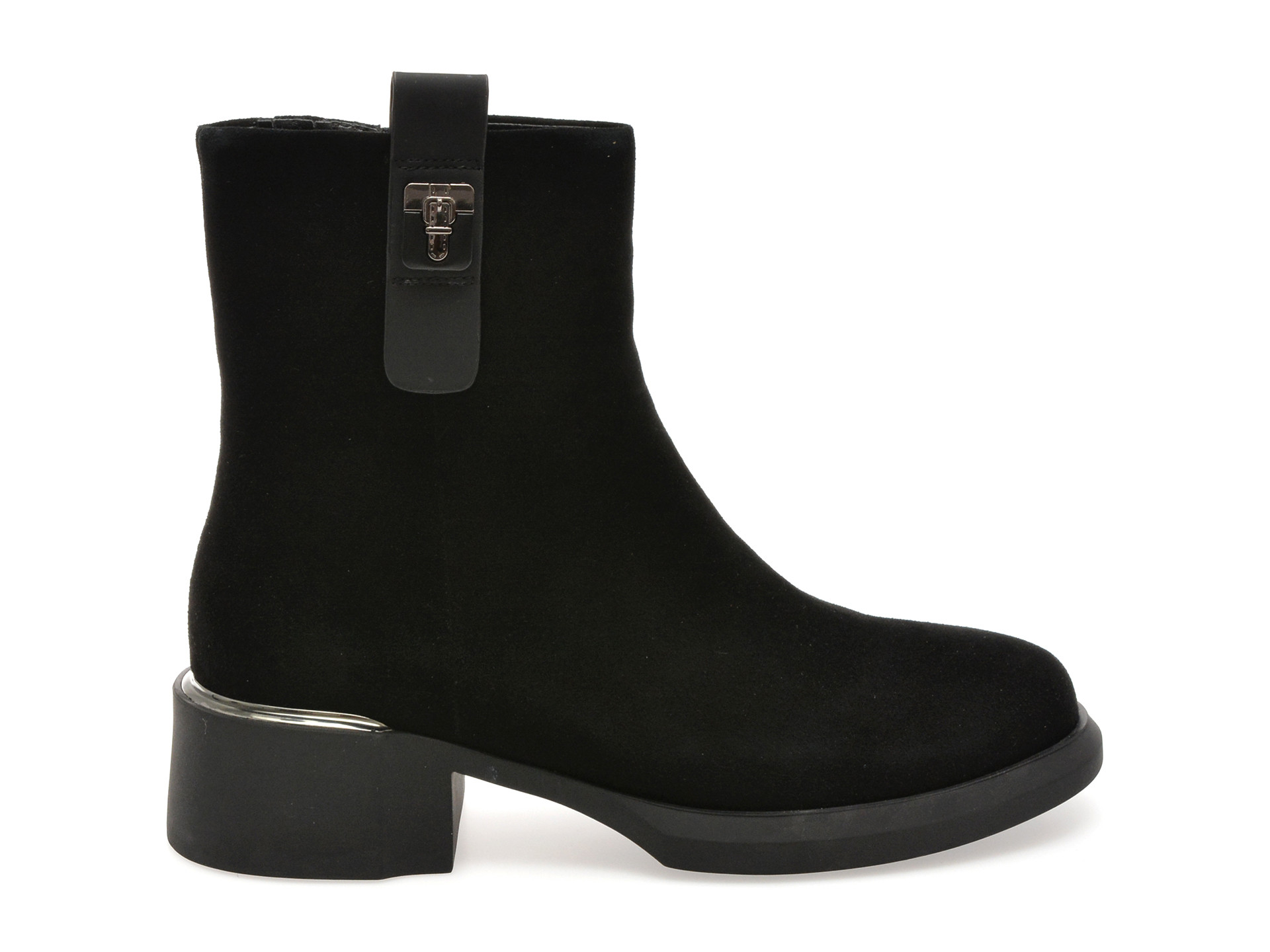 Ghete ALDO negre, AT91, din piele intoarsa