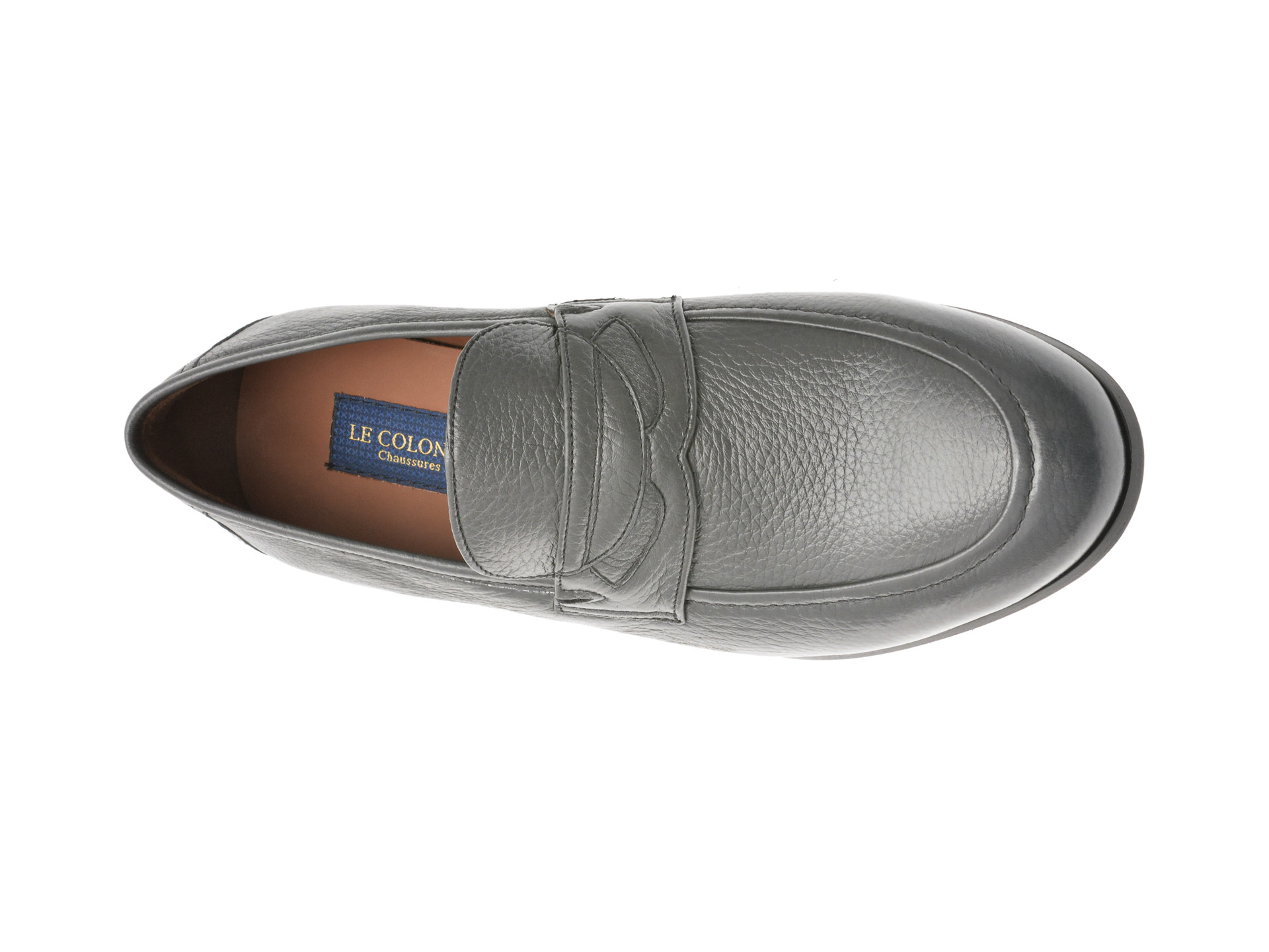 Mocasini eleganti LE COLONEL gri, 65926, din piele naturala