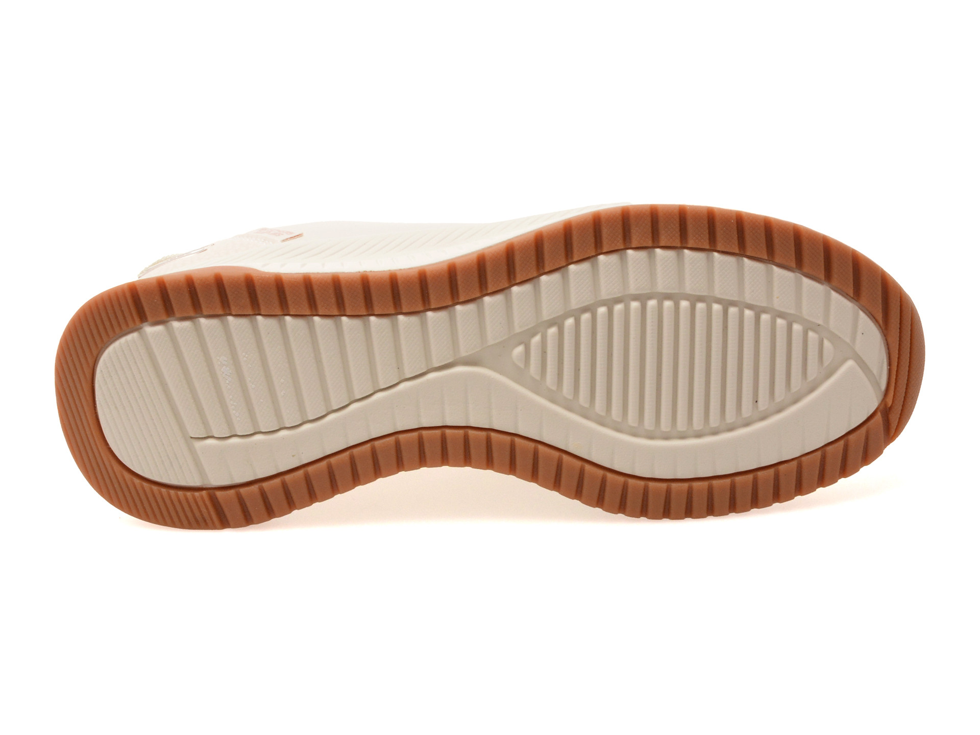 Pantofi sport SKECHERS albi, BOBS SQUAD 4, din piele ecologica