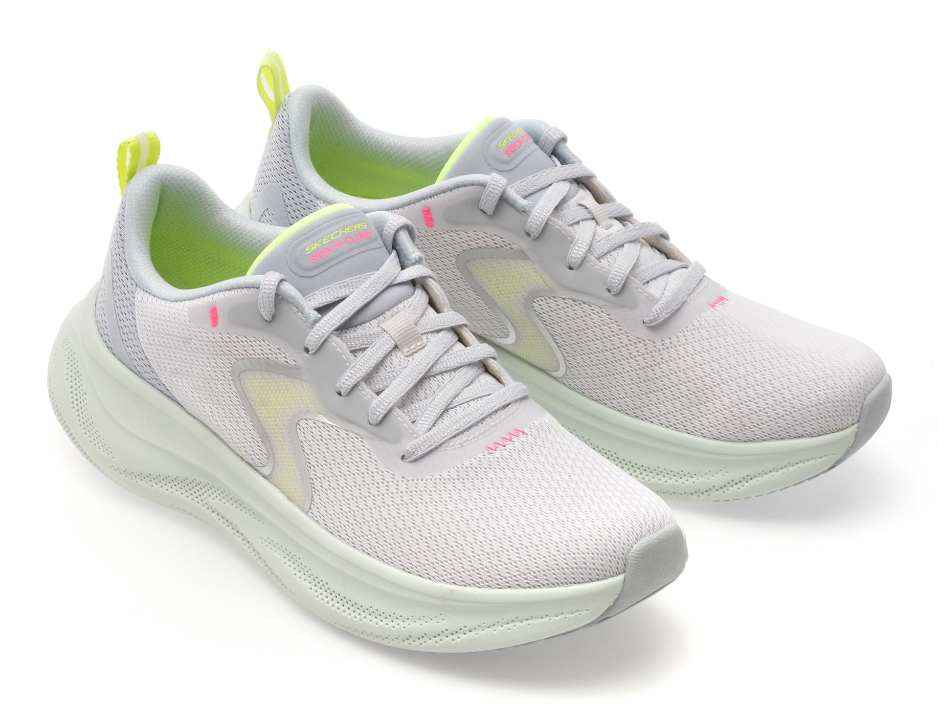 Pantofi sport SKECHERS gri, SKECH CLOUD, din material textil