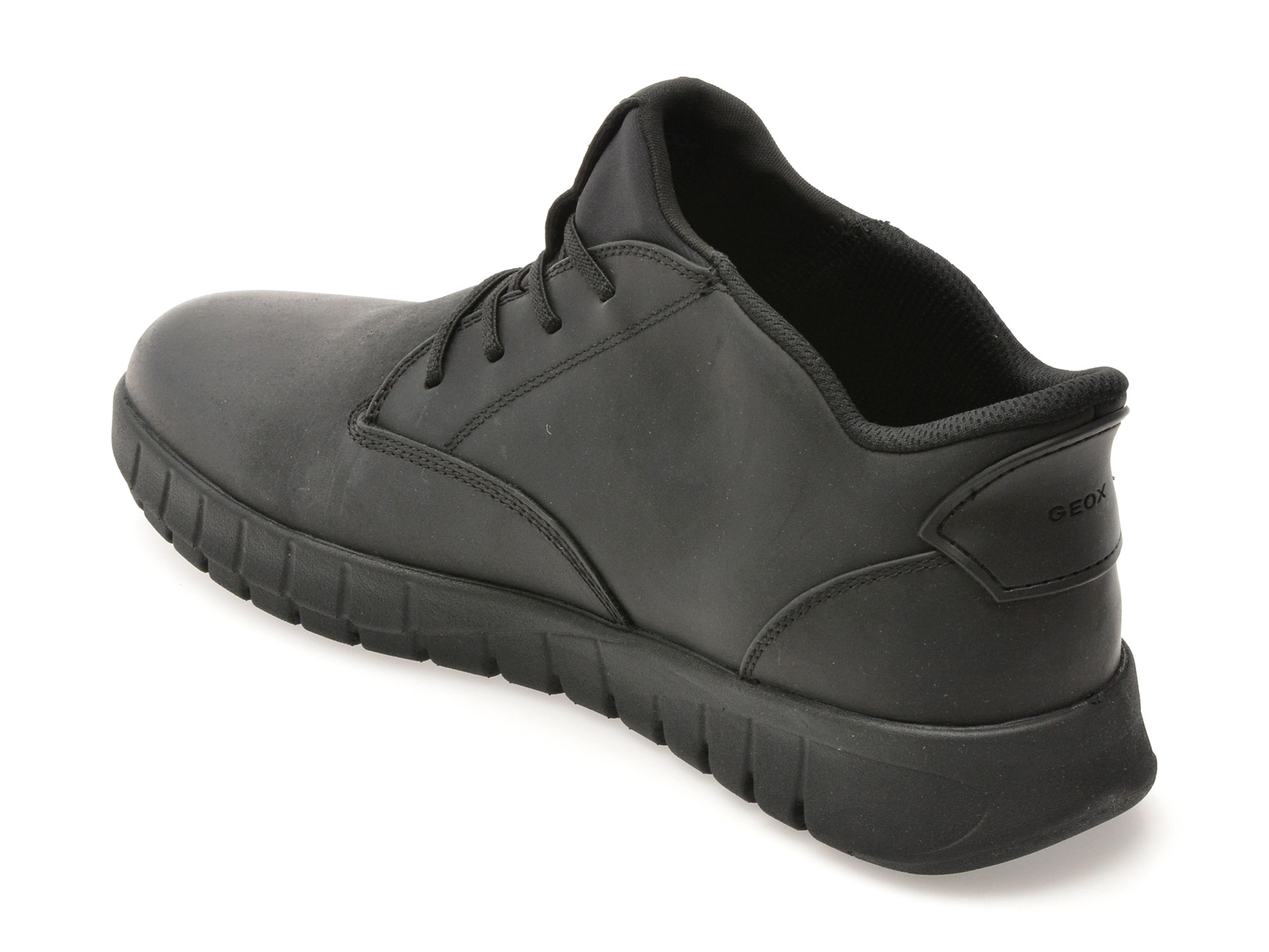 Ghete GEOX negre, U56MAB, din piele naturala
