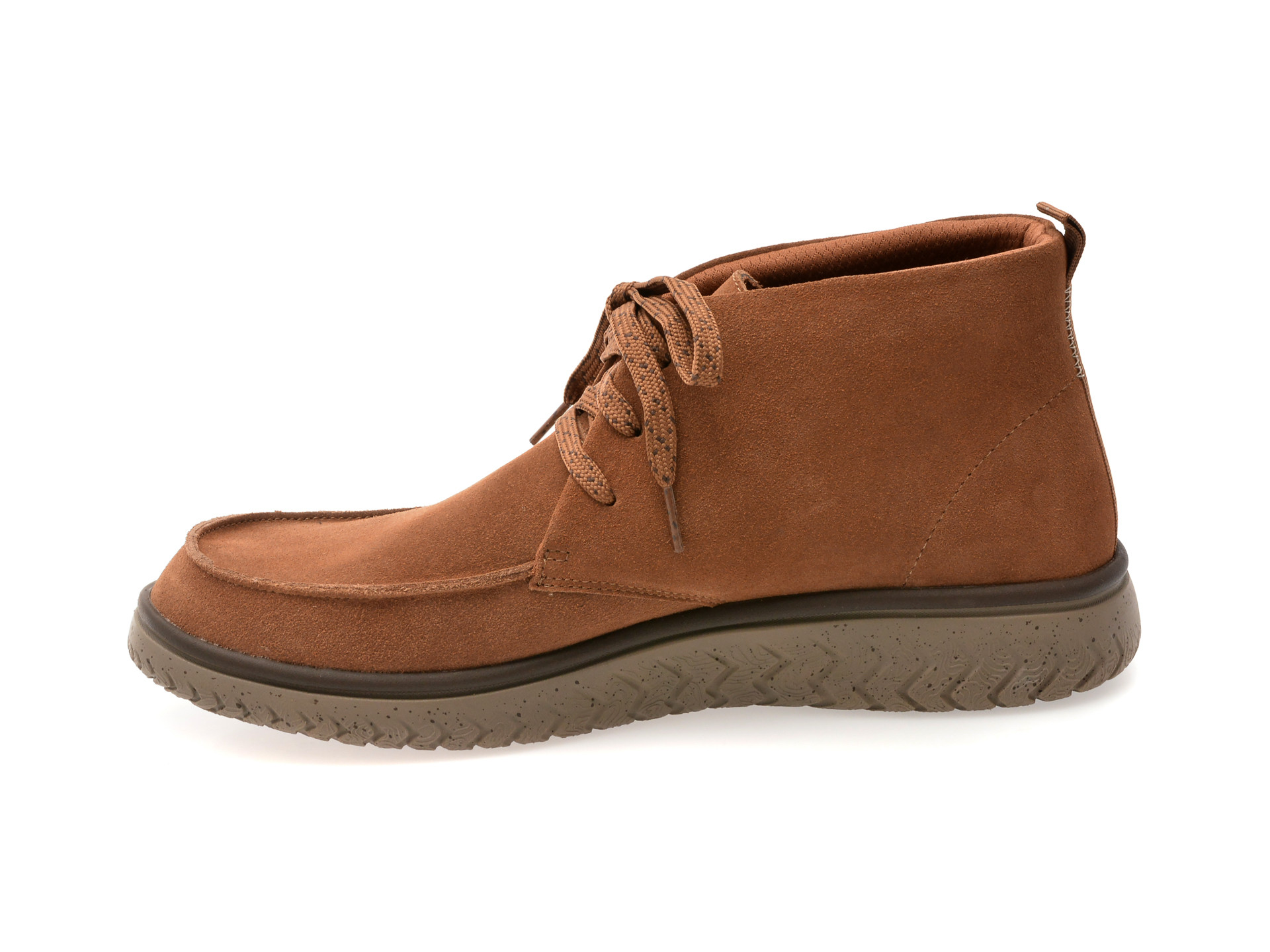 Ghete CLARKS maro, RELAX LITE MOC, din piele intoarsa