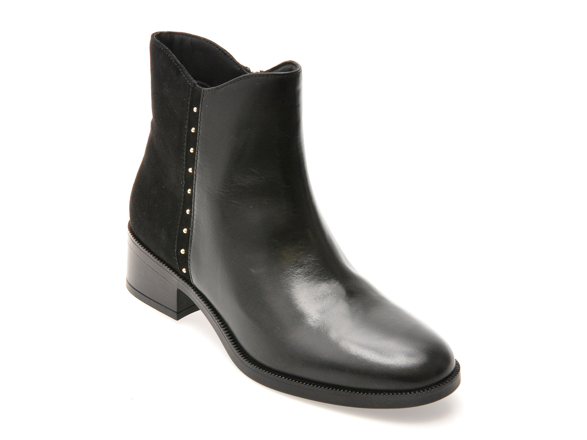 Ghete GEOX negre, D565EE, din piele naturala