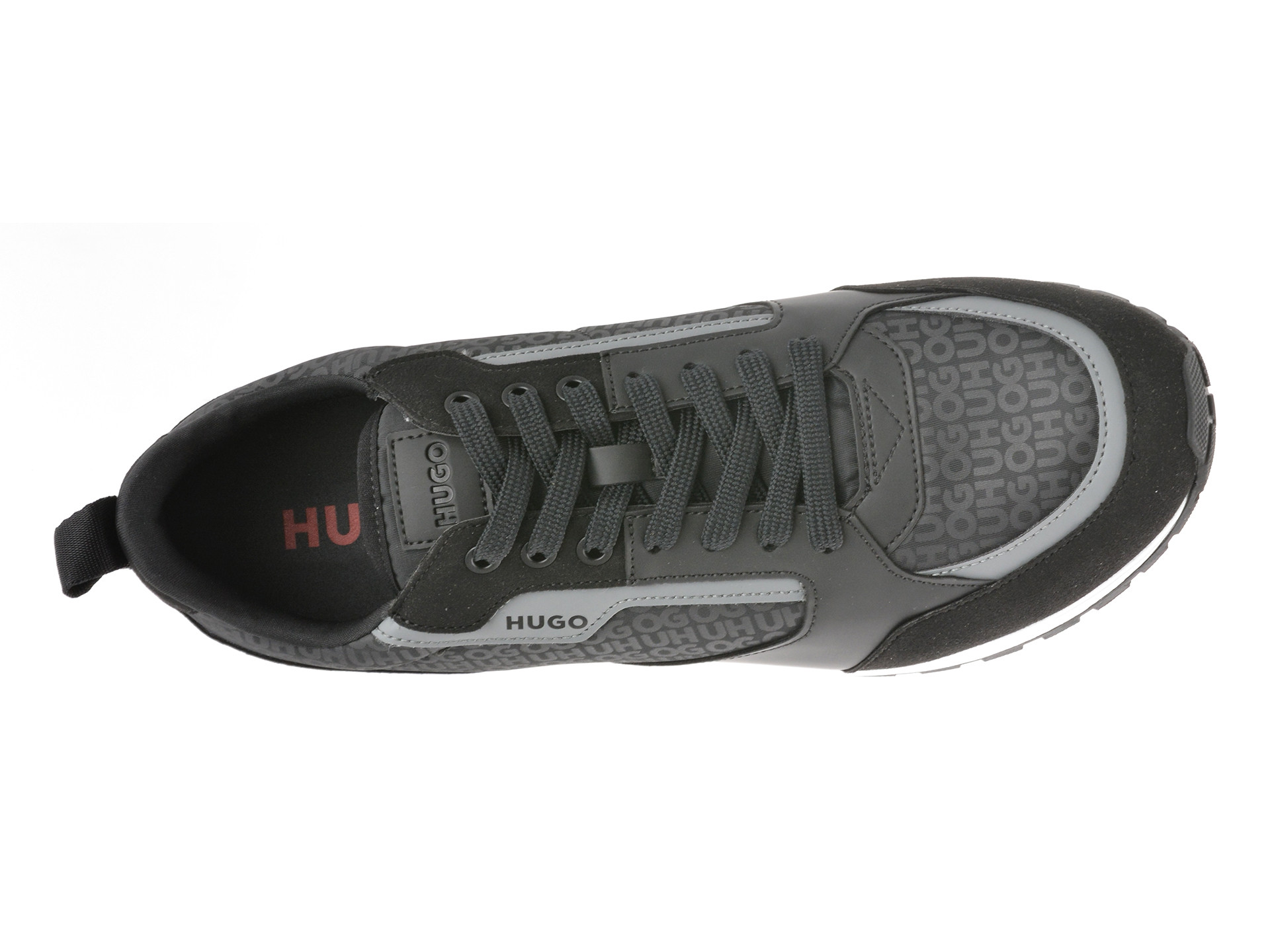 Pantofi sport HUGO negri, 6205, din material textil