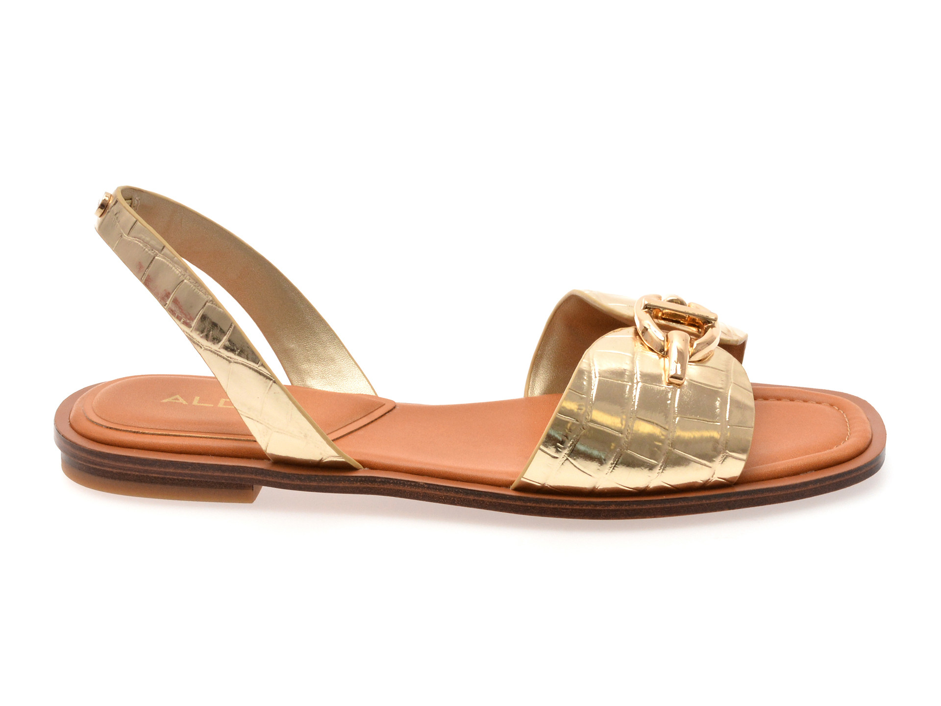 Sandale ALDO aurii, GOASSI 712, din piele ecologica