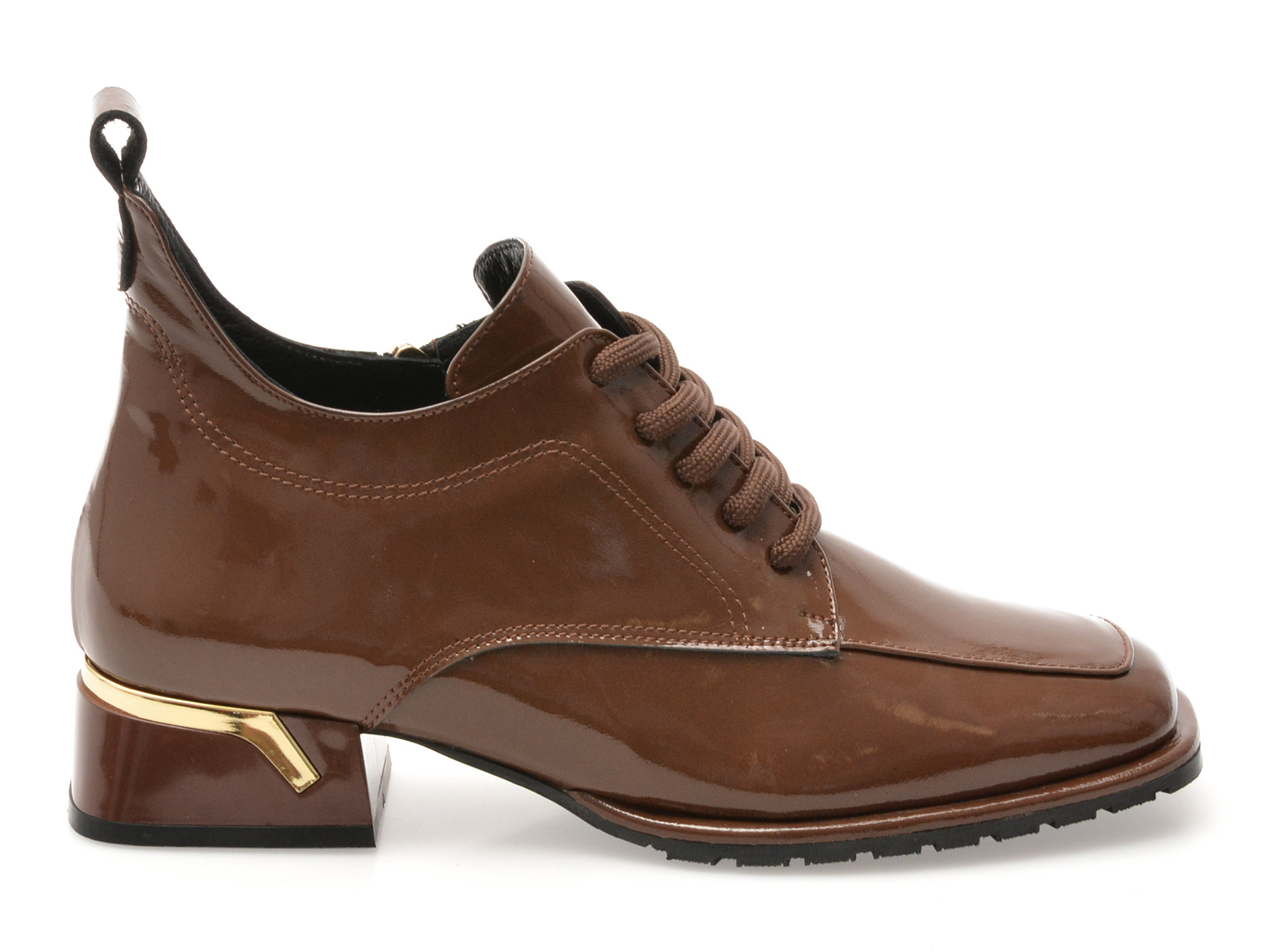 Ghete EPICA maro, 5312091, din piele naturala lacuita