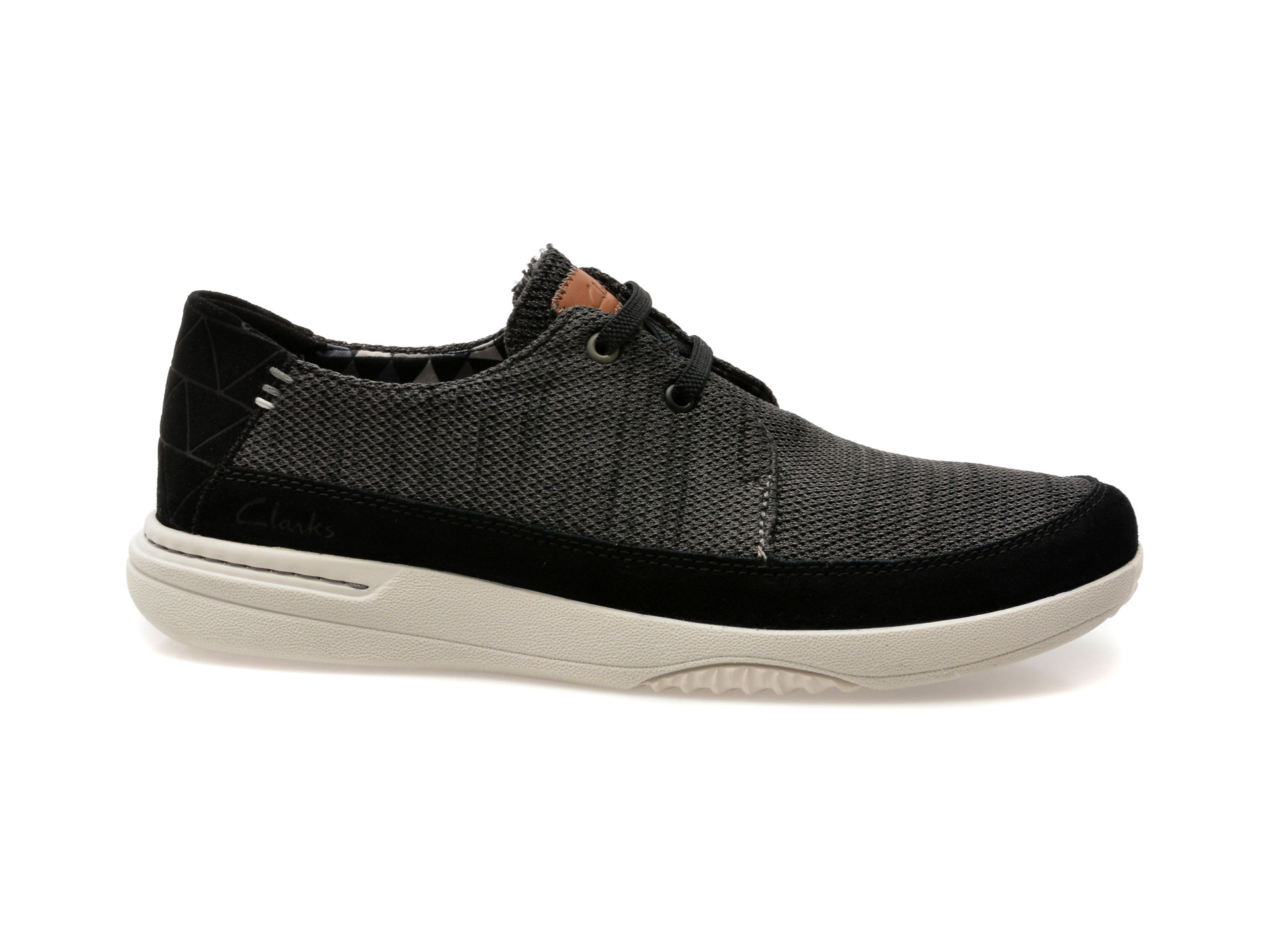 Pantofi sport CLARKS negri, EASEWAY LACE, din material textil