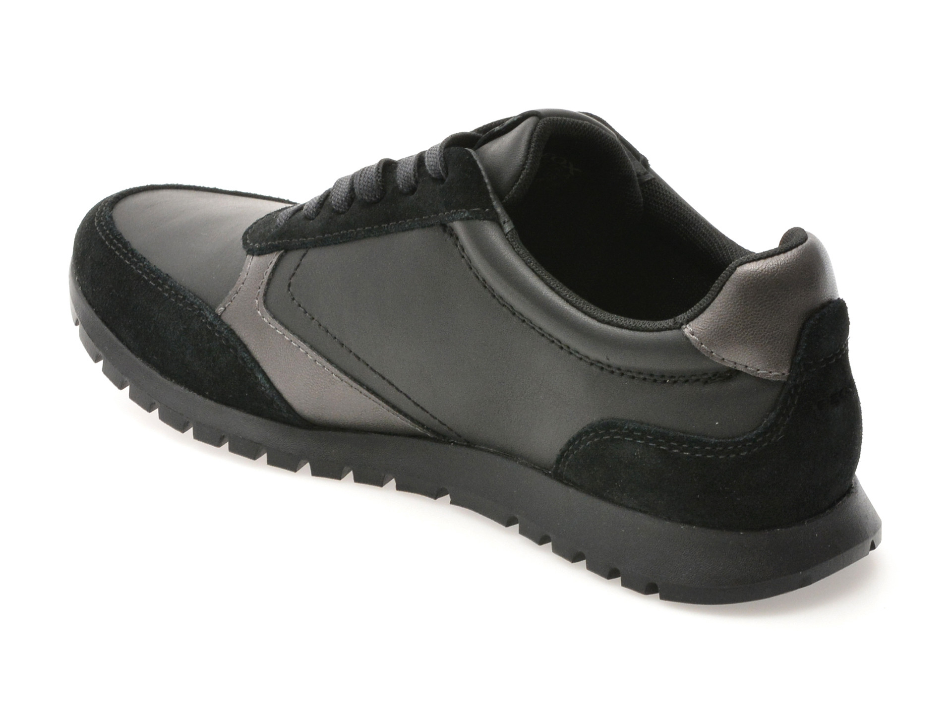 Pantofi sport GEOX negri, D55YPC, din piele naturala