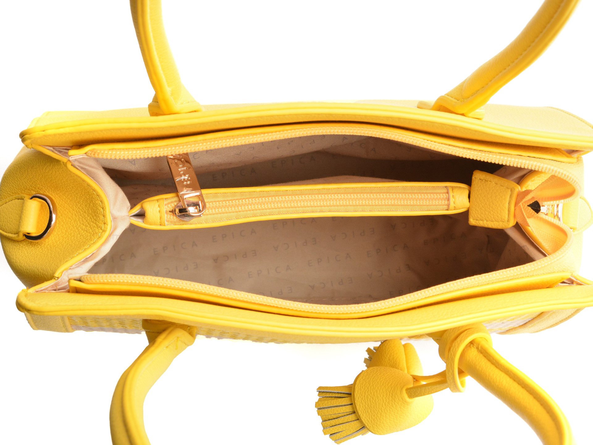 Geanta EPICA galbena, 118, din piele ecologica