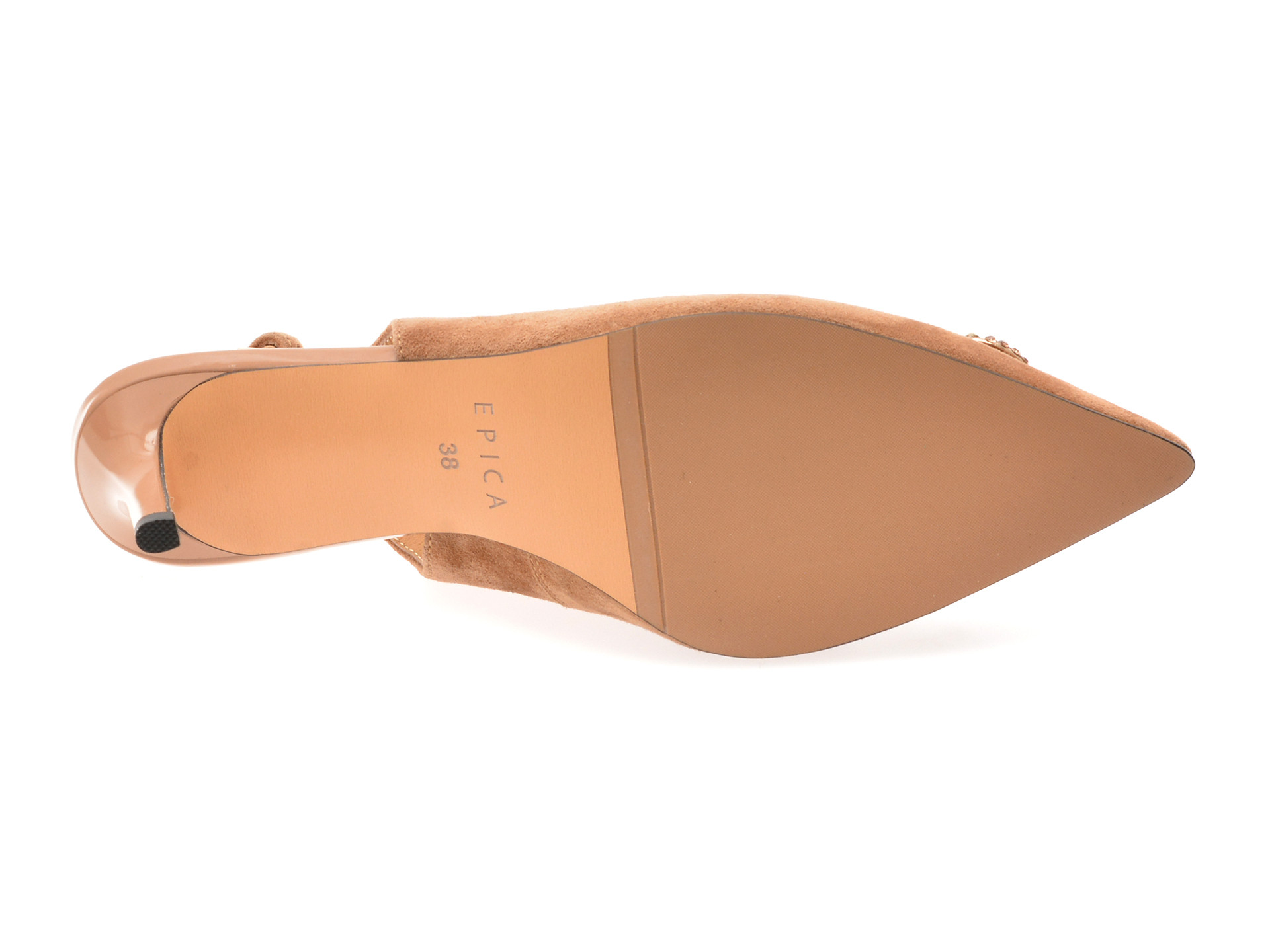 Pantofi eleganti EPICA maro, 4A386, din piele intoarsa