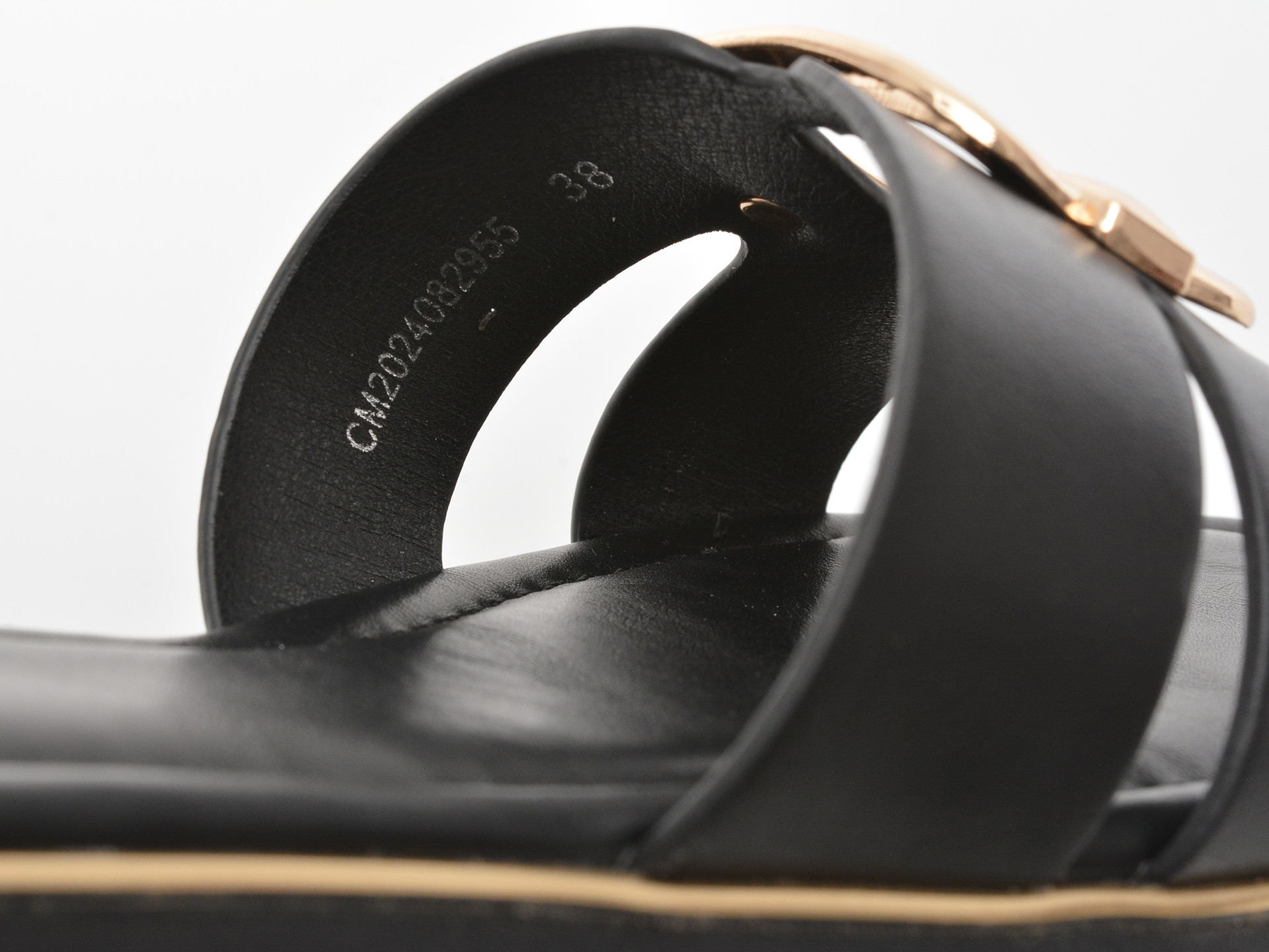 Papuci EPICA negri, 82955, din piele ecologica