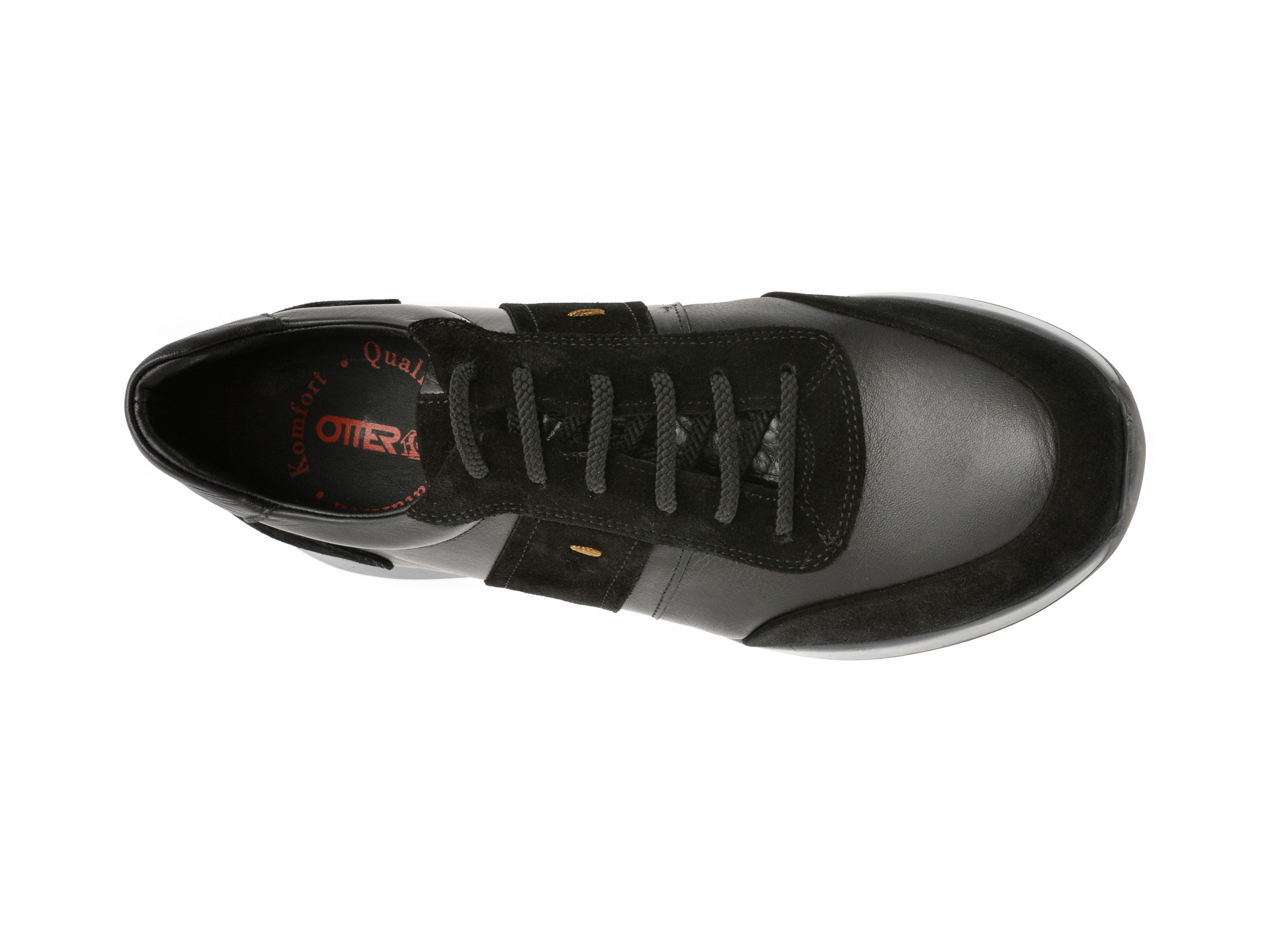 Pantofi sport OTTER negri, 6541, din piele naturala