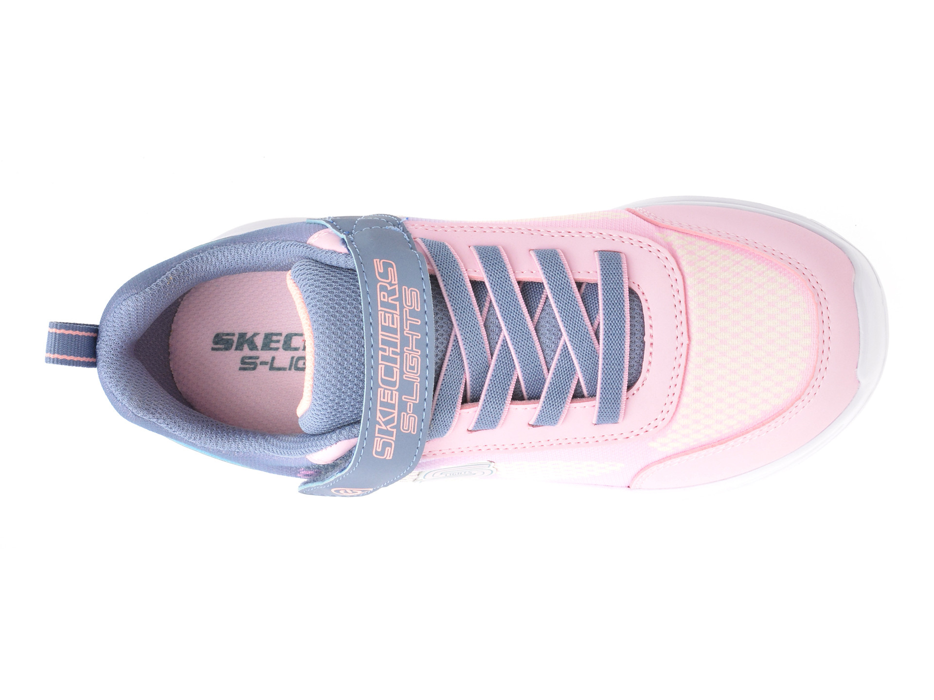 Pantofi sport SKECHERS roz, SOLA GLOW, din material textil