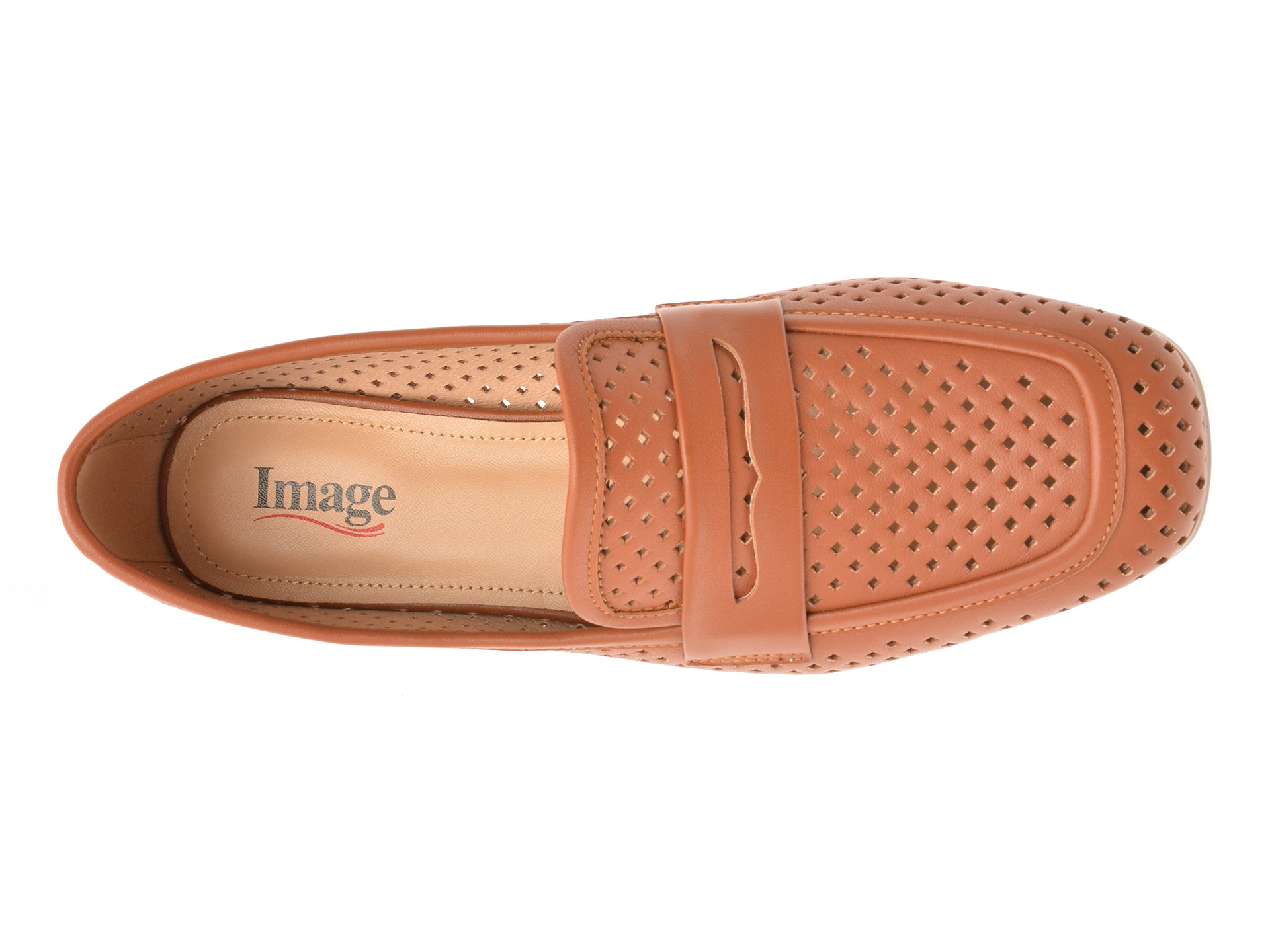 Mocasini IMAGE maro, HR364, din piele naturala