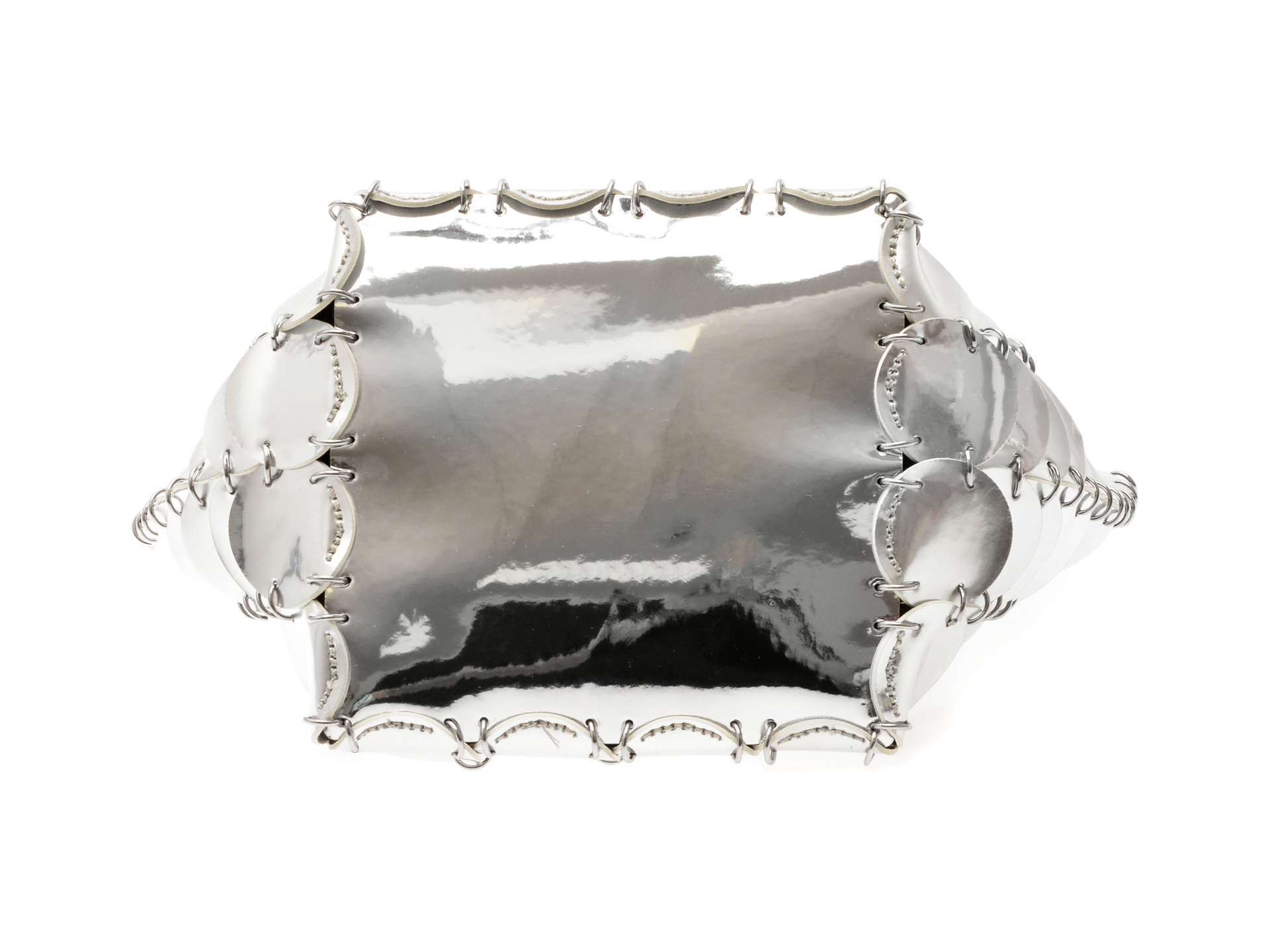 Geanta EPICA argintie, 354, din piele ecologica