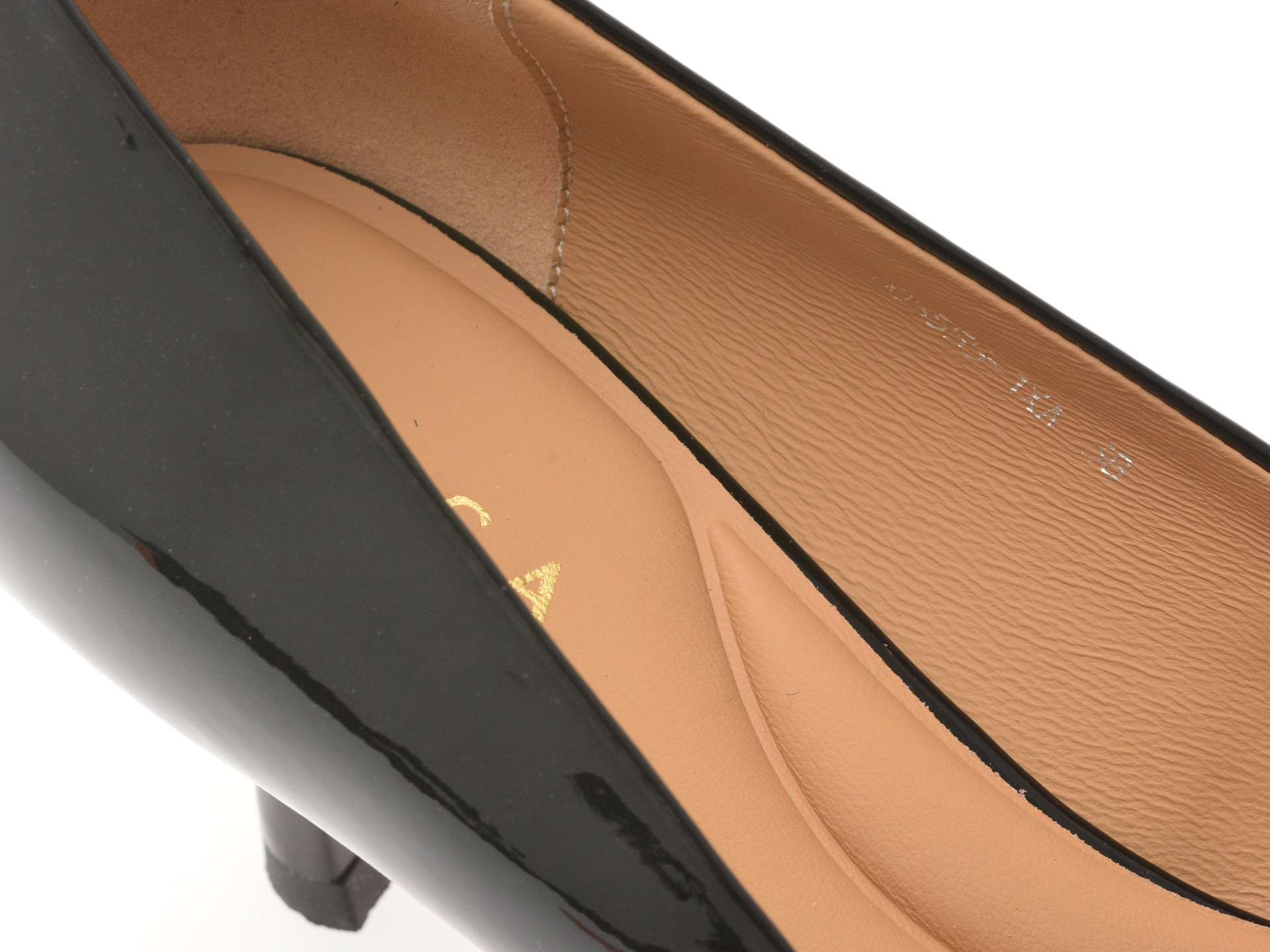 Pantofi eleganti EPICA negri, D05555, din piele naturala lacuita